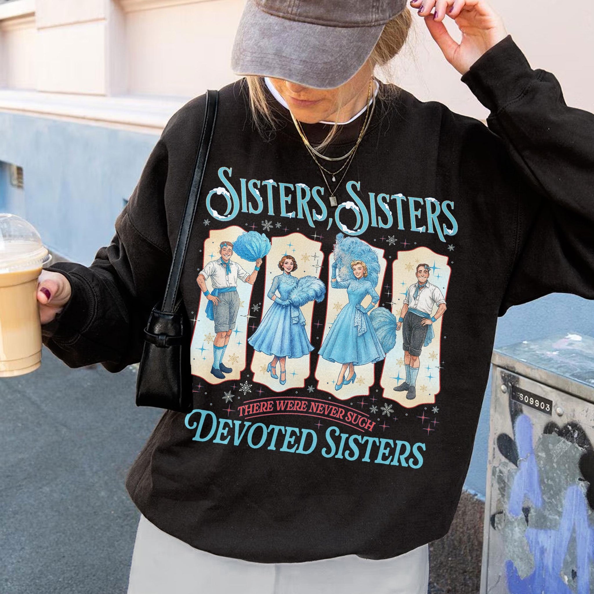 Haynes Sisters White Christmas Sweatshirt – Sisters Song Christmas T-Shirt, Holiday Movie Inspired Xmas Gift