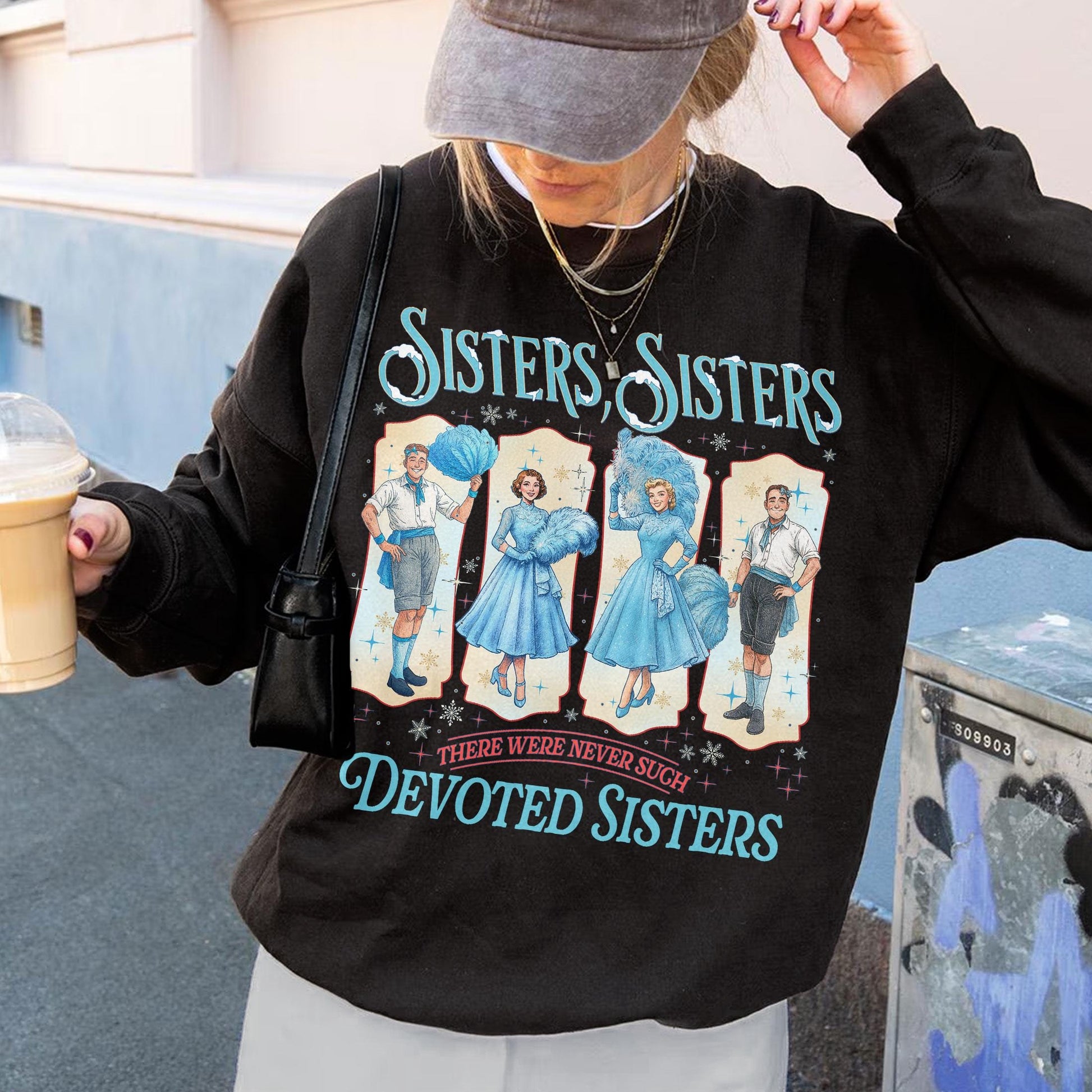 Haynes Sisters White Christmas Sweatshirt – Sisters Song Christmas T-Shirt, Holiday Movie Inspired Xmas Gift