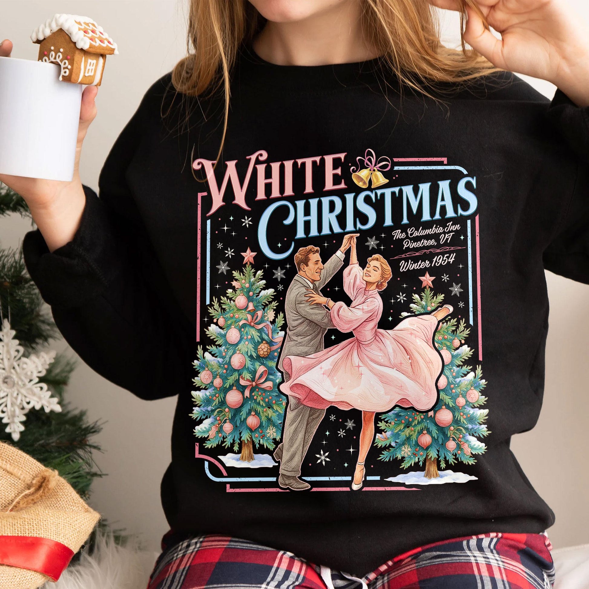 Haynes Sisters White Christmas Sweatshirt – Vintage Holiday Movie Crewneck, Sisters Gift