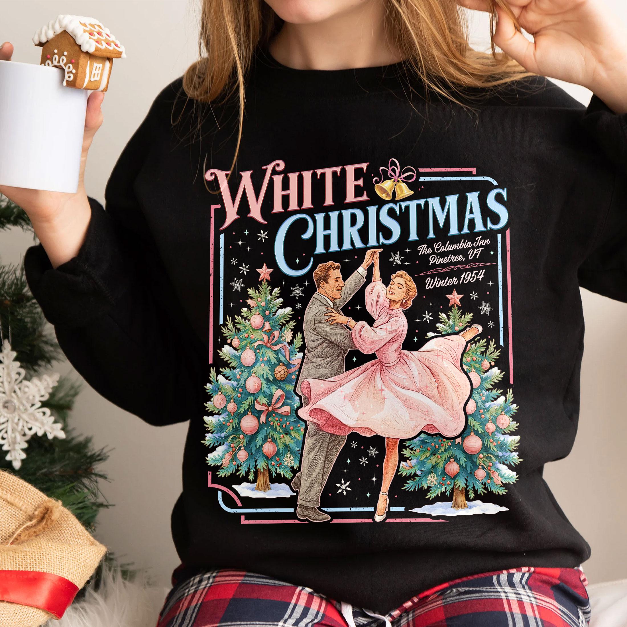 Haynes Sisters White Christmas Sweatshirt – Vintage Holiday Movie Crewneck, Sisters Gift