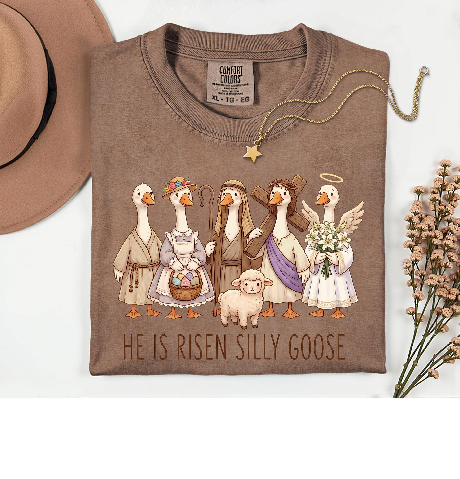 He Is Risen Silly Goose Shirt – Funny Christian Easter Graphic Tee – Faith Religious T-Shirt