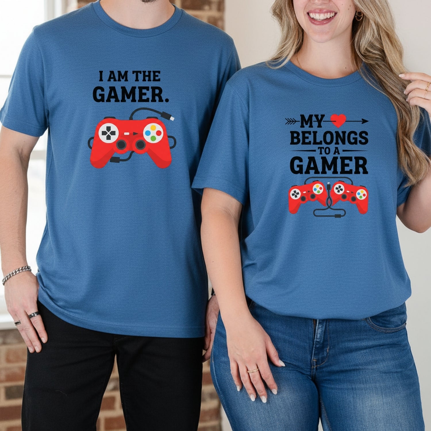 Heart I'm The Gamer My Heart Belongs To a Gamer Matching T-Shirts For Couples