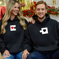 Heart Puzzle Matching Hoodies For Couples