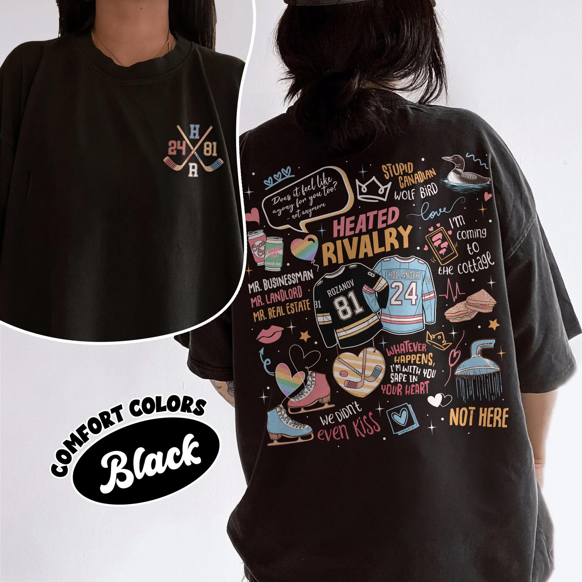 Heated Rivalry Romance T-Shirt – Cute Couple Hockey Love Shirt, Book & Movie Fan Gift