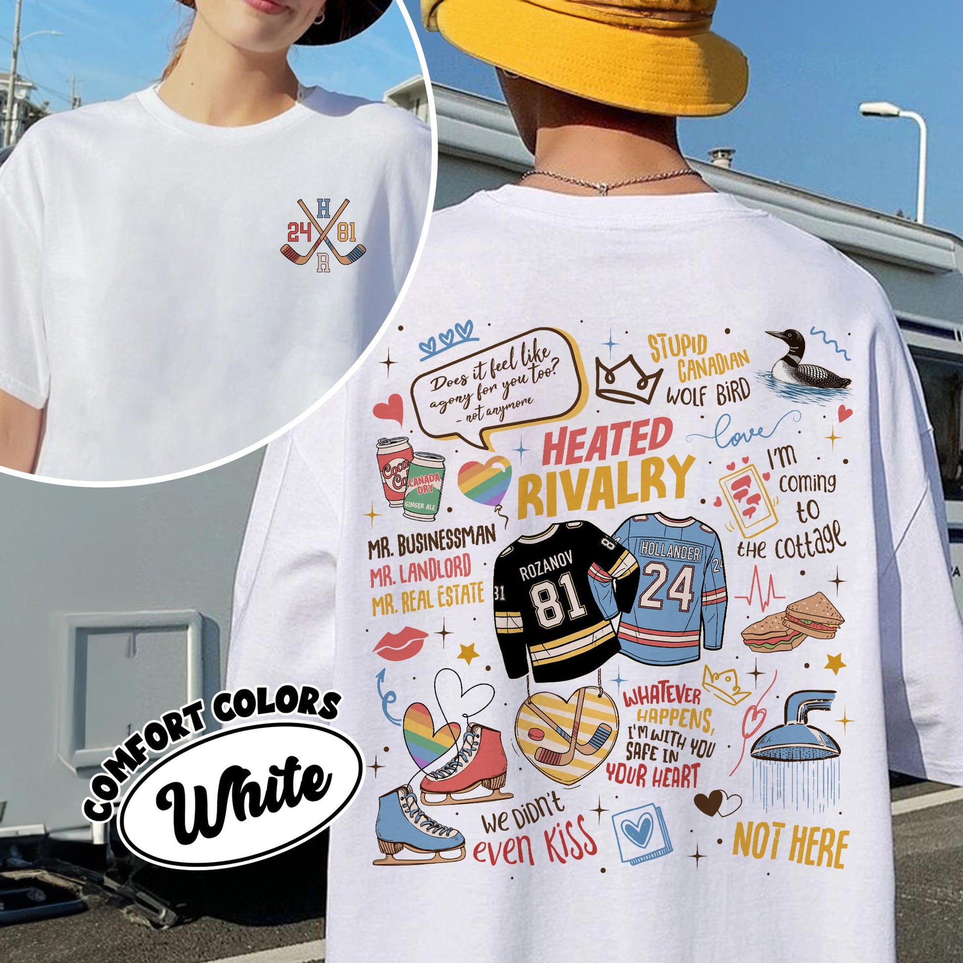 Heated Rivalry Romance T-Shirt – Cute Couple Hockey Love Shirt, Book & Movie Fan Gift