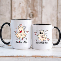 Heaven or Hell Ghost Matching Mugs For Couples