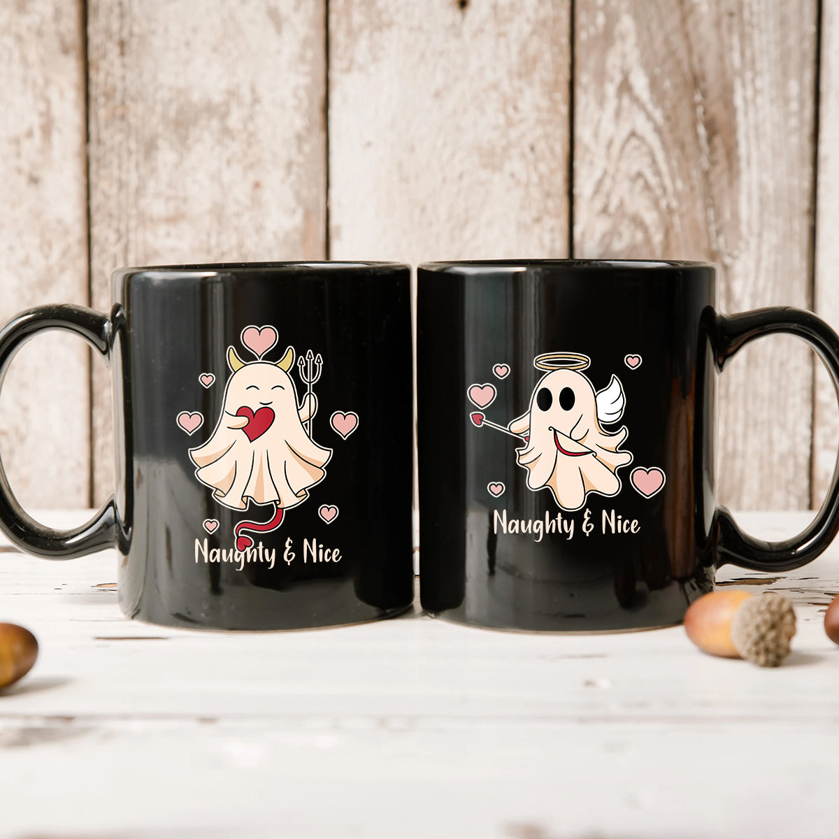 Heaven or Hell Ghost Matching Mugs For Couples