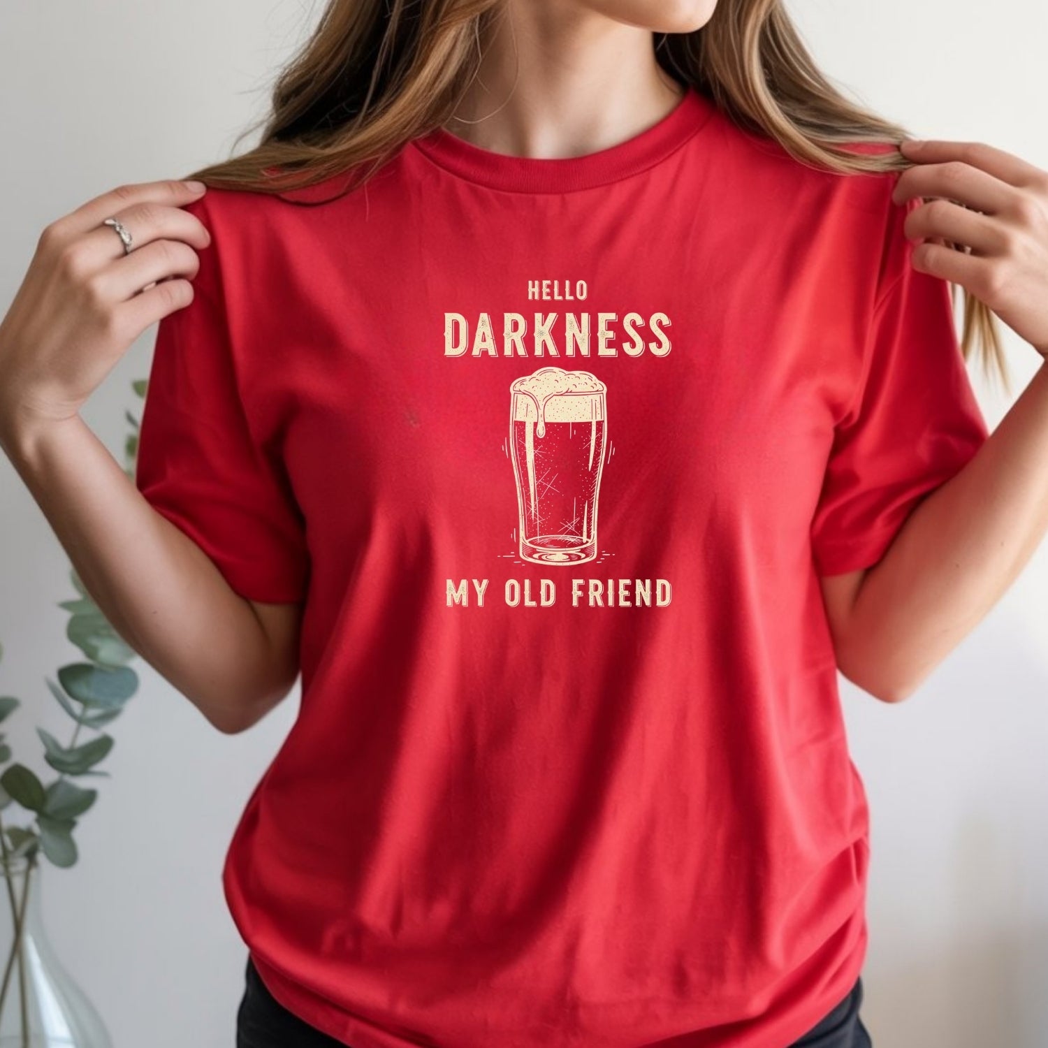 Hello Darkness My Old Friend Shirt – Funny Dark Beer Lover Tee
