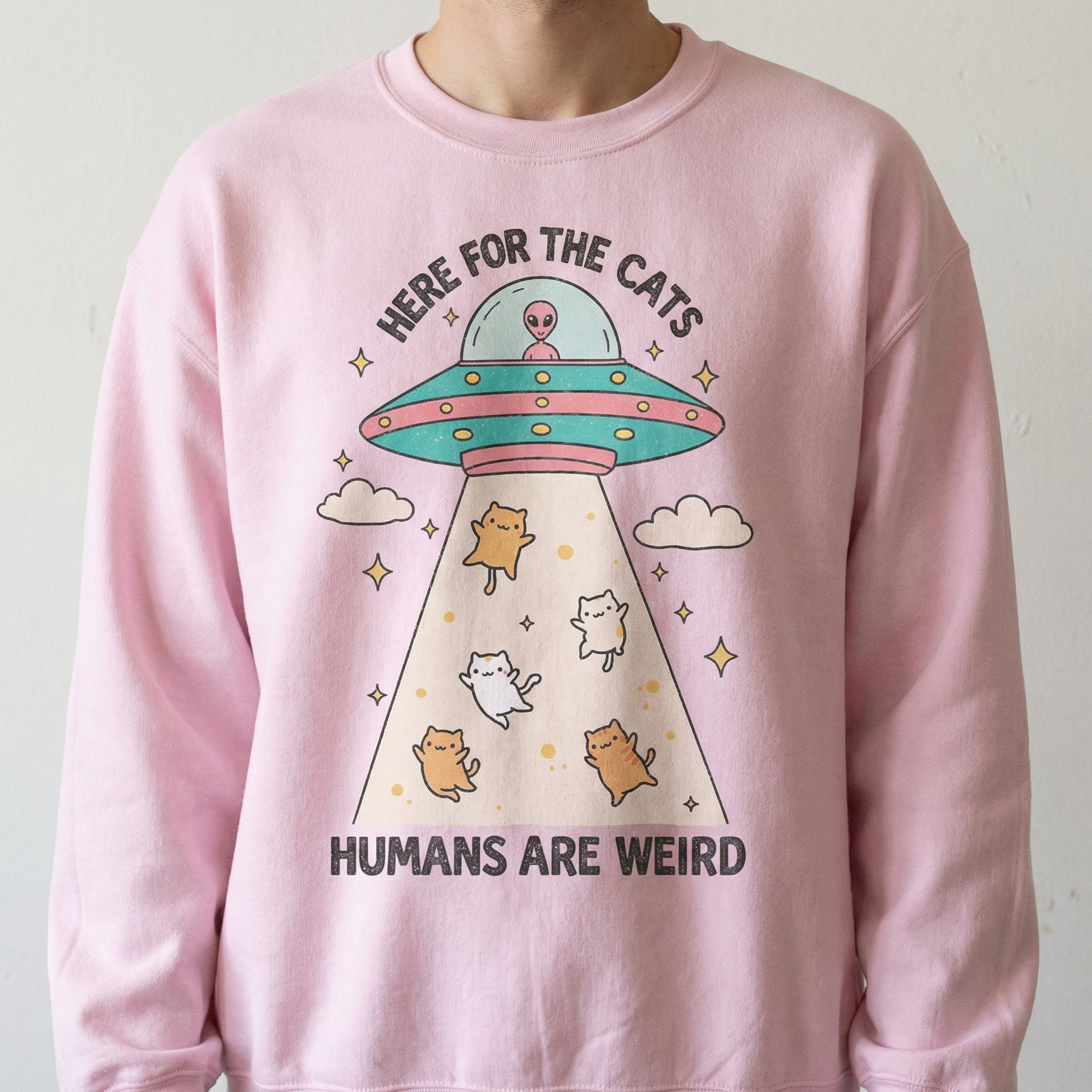 Here for the Cats Funny Cat T-Shirt – Vintage Cartoon Graphic Tee