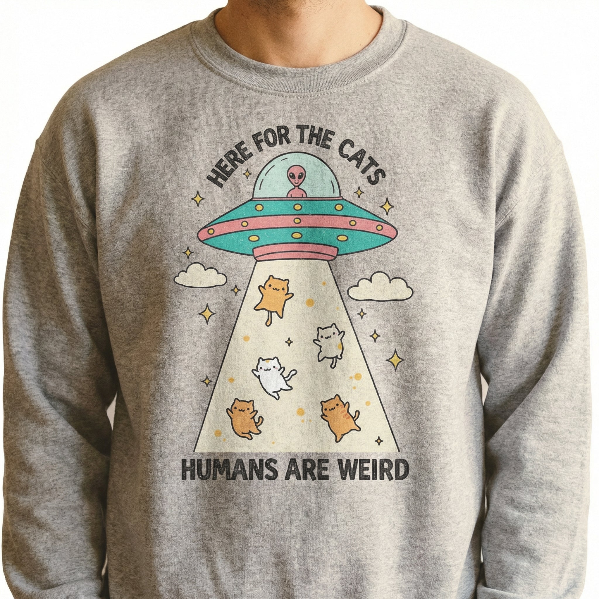 Here for the Cats Funny Cat T-Shirt – Vintage Cartoon Graphic Tee