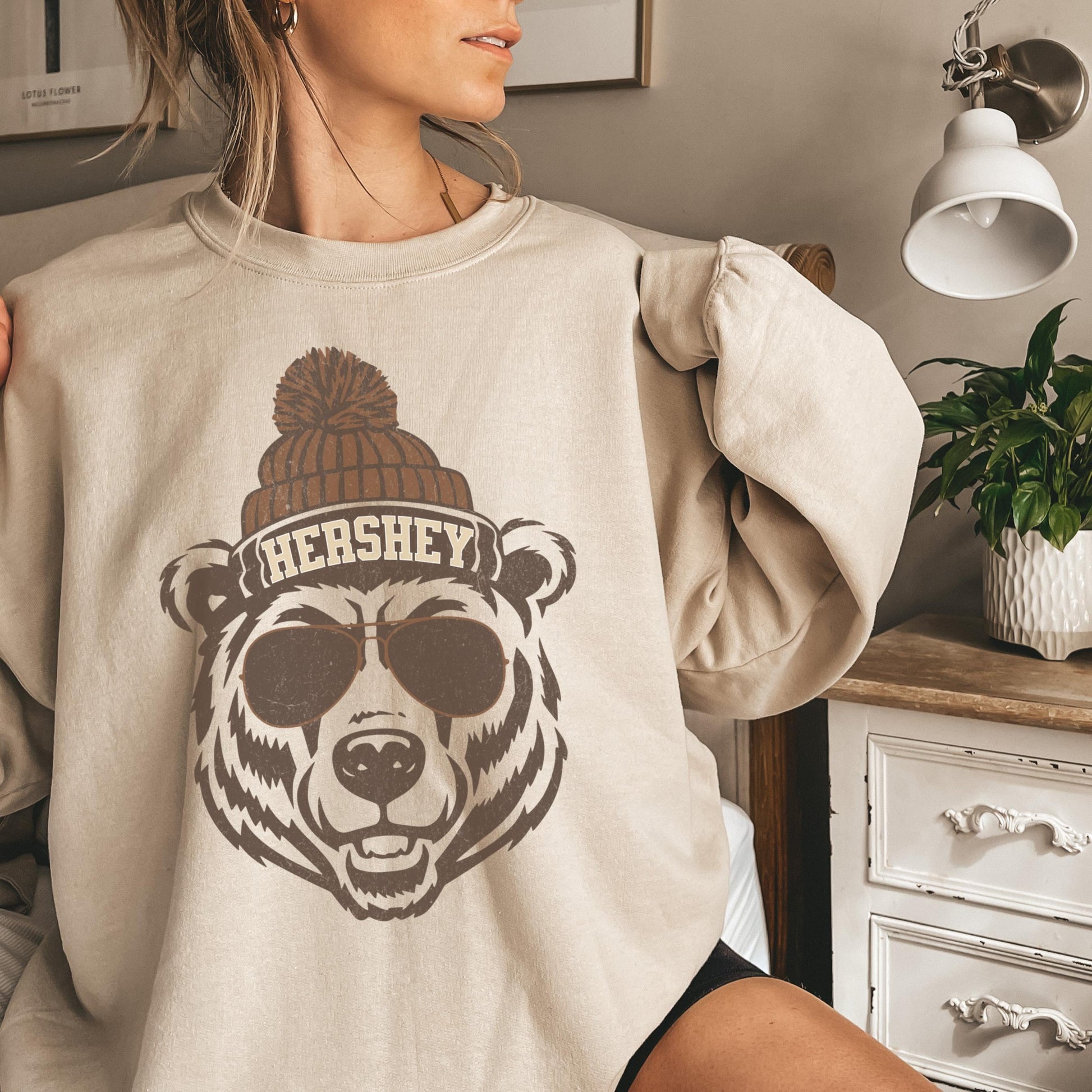 Hershey Hockey Sweatshirt – Bear Mascot Inspired Crewneck, Fan Gift Hoodie Style Sweater