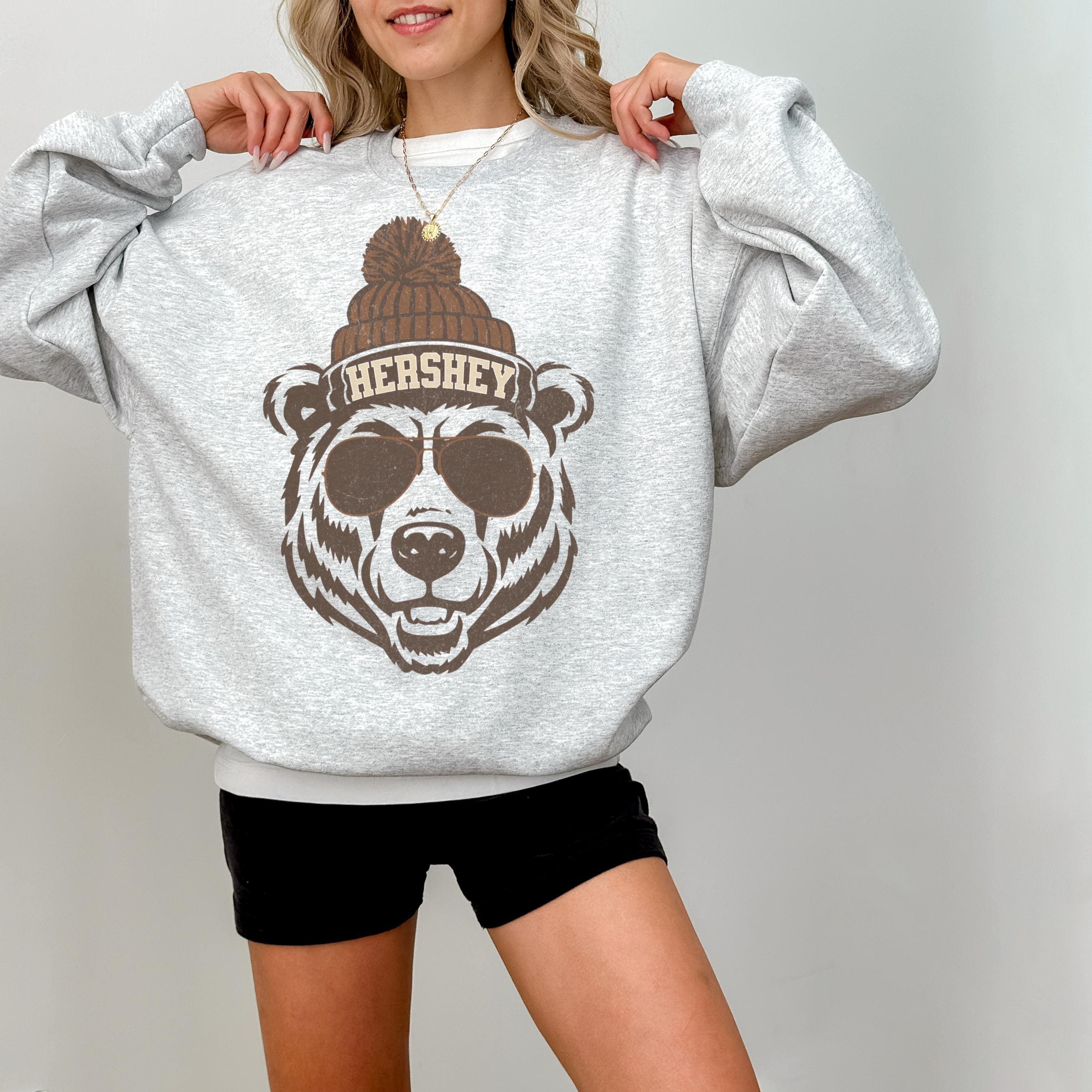 Hershey Hockey Sweatshirt – Bear Mascot Inspired Crewneck, Fan Gift Hoodie Style Sweater