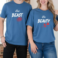 His Beauty Her Beast Matching T-Shirts For Couples