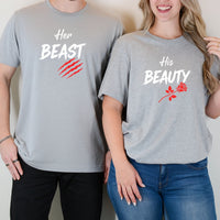 His Beauty Her Beast Matching T-Shirts For Couples