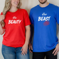 His Beauty Her Beast Matching T-Shirts For Couples