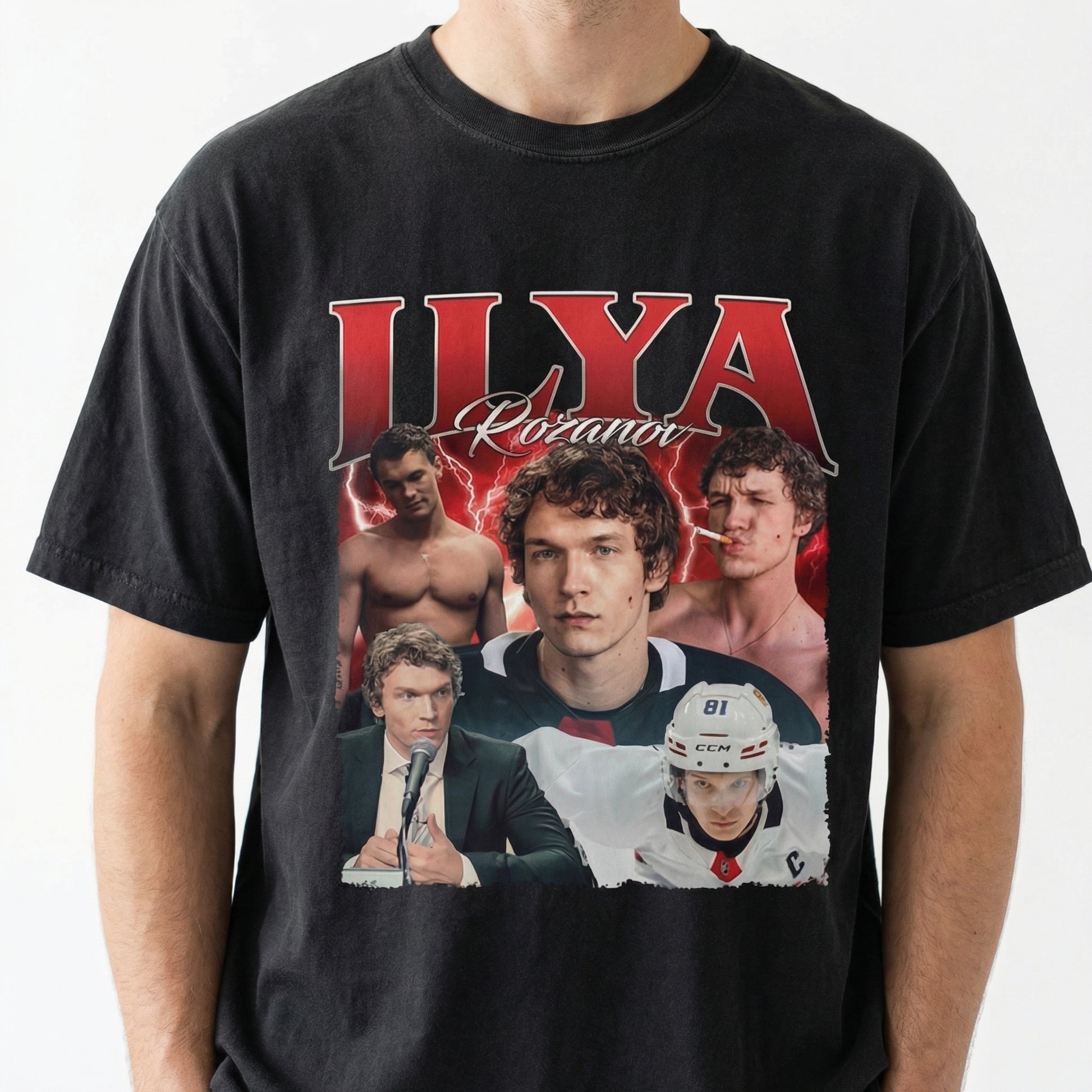 Hockey Ilya Heated Rivalry Romance Heartthrob Graphic T-Shirt - Vintage Sports Aesthetic Tee