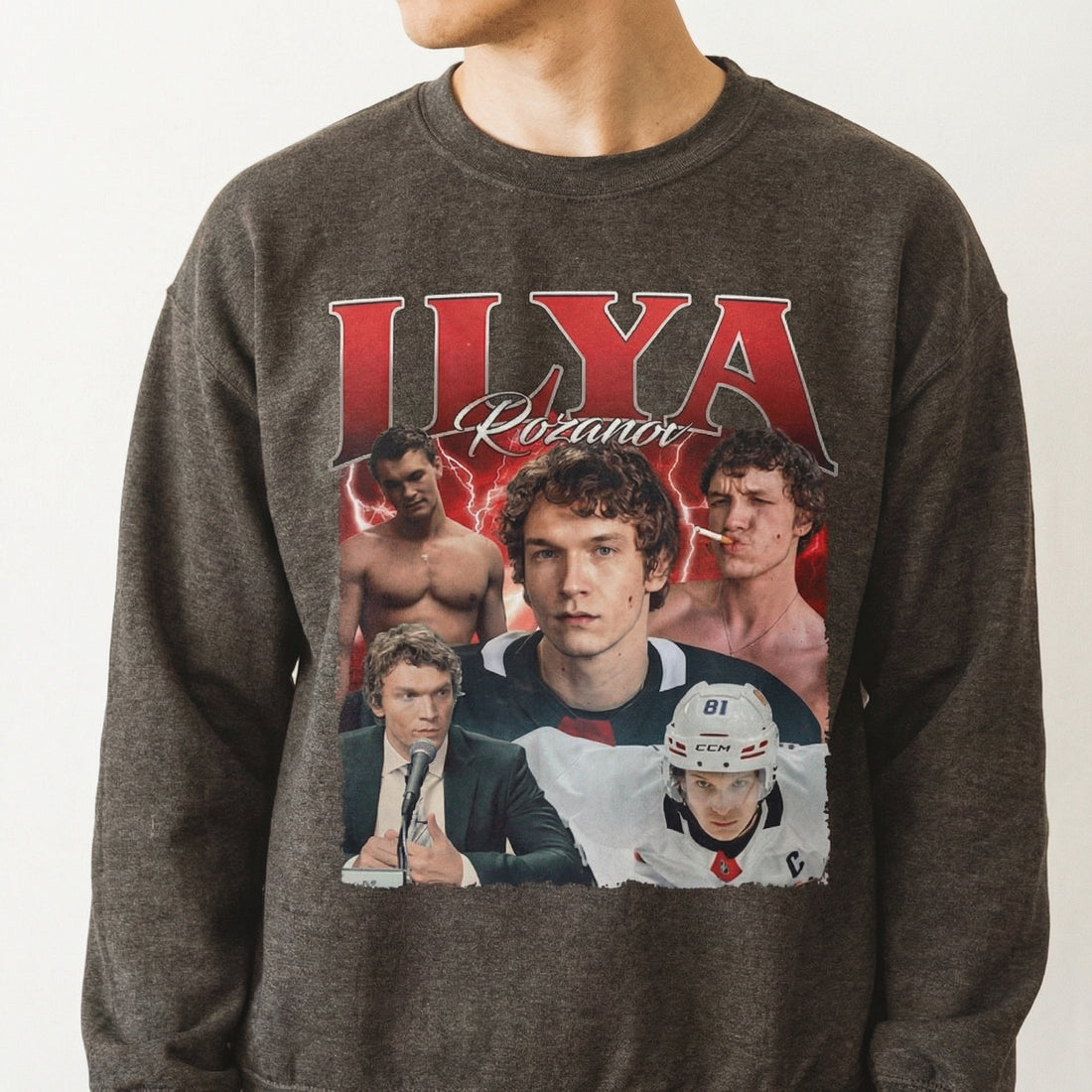 Hockey Ilya Heated Rivalry Romance Heartthrob Graphic T-Shirt - Vintage Sports Aesthetic Tee