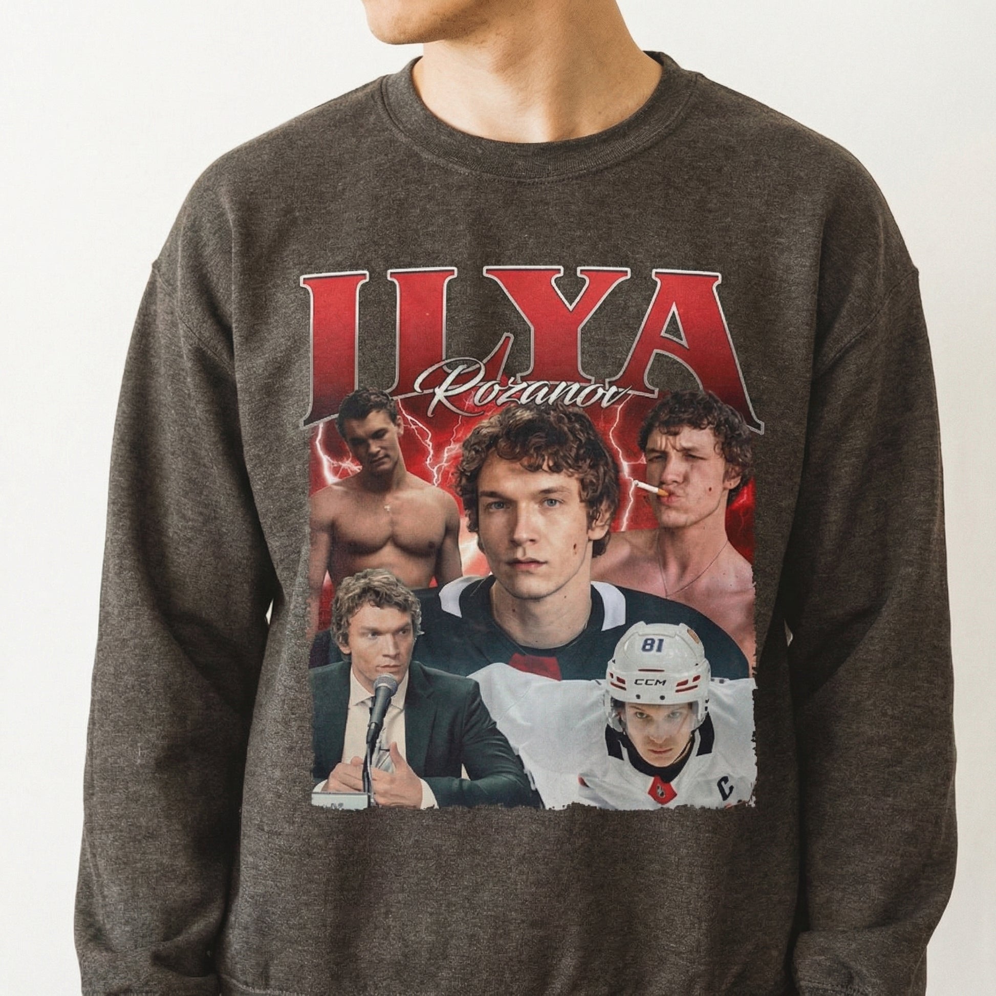 Hockey Ilya Heated Rivalry Romance Heartthrob Graphic T-Shirt - Vintage Sports Aesthetic Tee