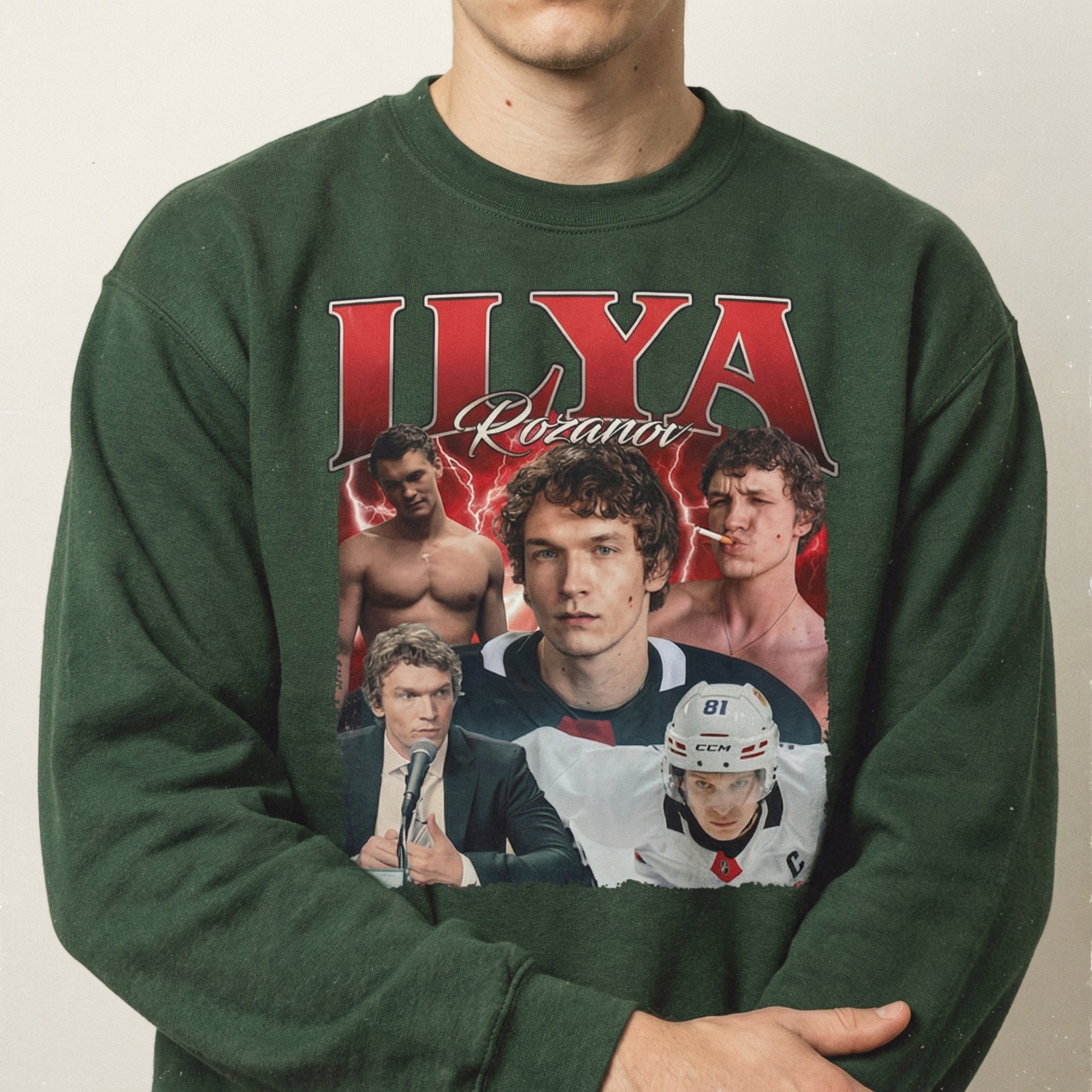 Hockey Ilya Heated Rivalry Romance Heartthrob Graphic T-Shirt - Vintage Sports Aesthetic Tee