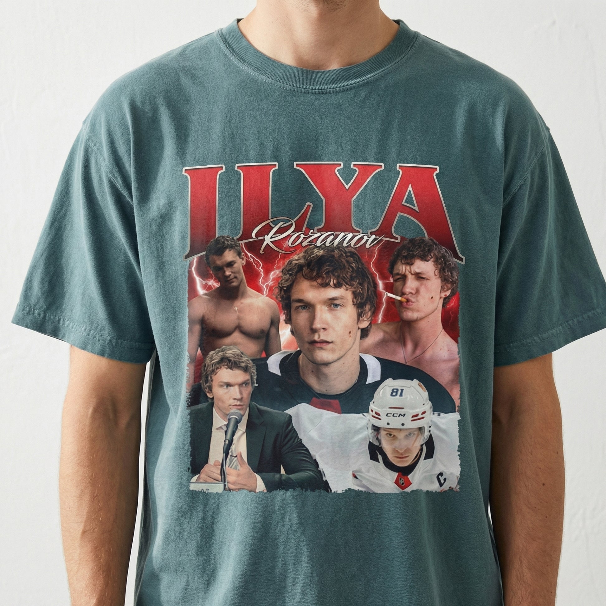 Hockey Ilya Heated Rivalry Romance Heartthrob Graphic T-Shirt - Vintage Sports Aesthetic Tee