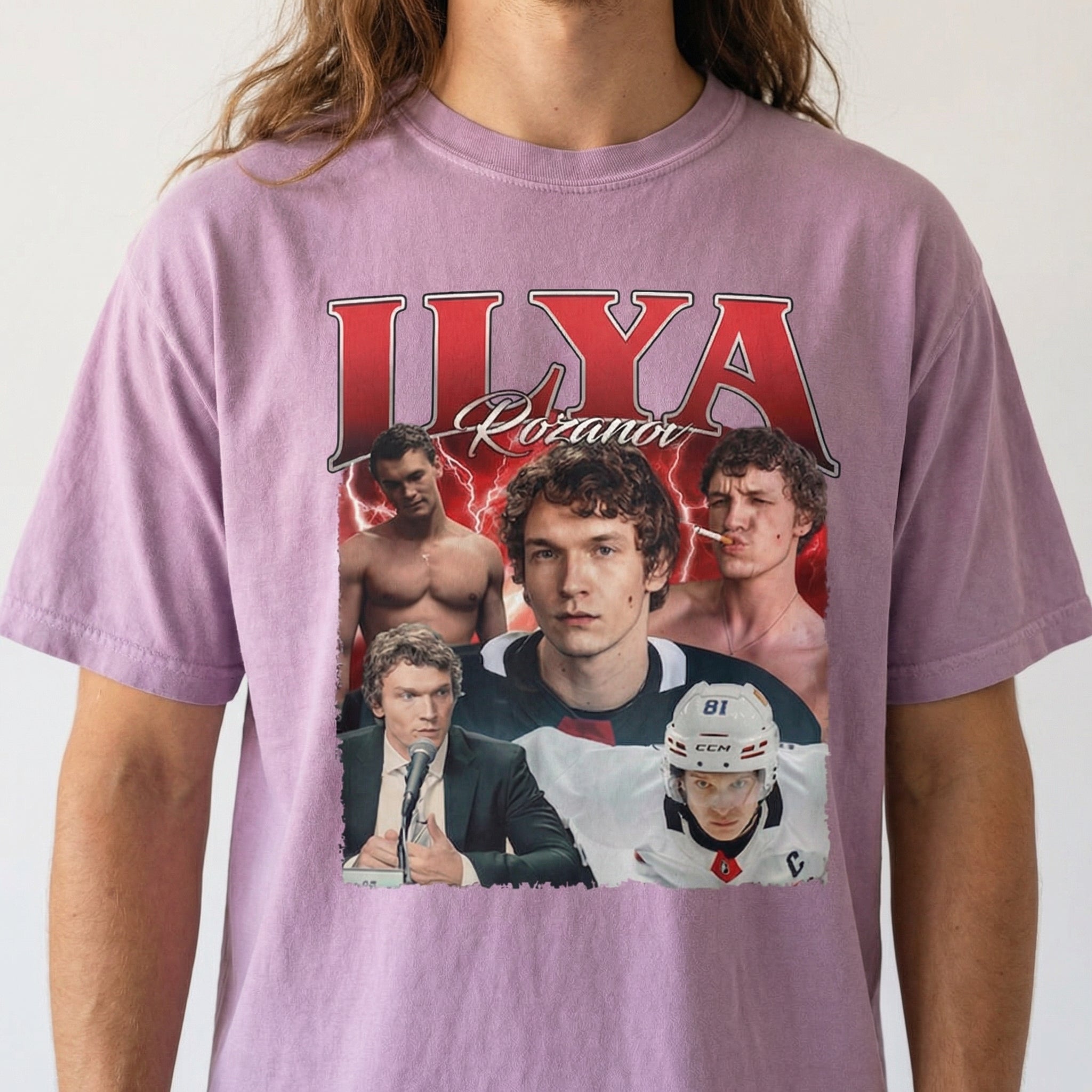Hockey Ilya Heated Rivalry Romance Heartthrob Graphic T-Shirt - Vintage Sports Aesthetic Tee