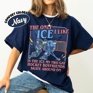 Hockey Rivalry Romance Graphic Tee – Funny Ice Rink Fan Shirt