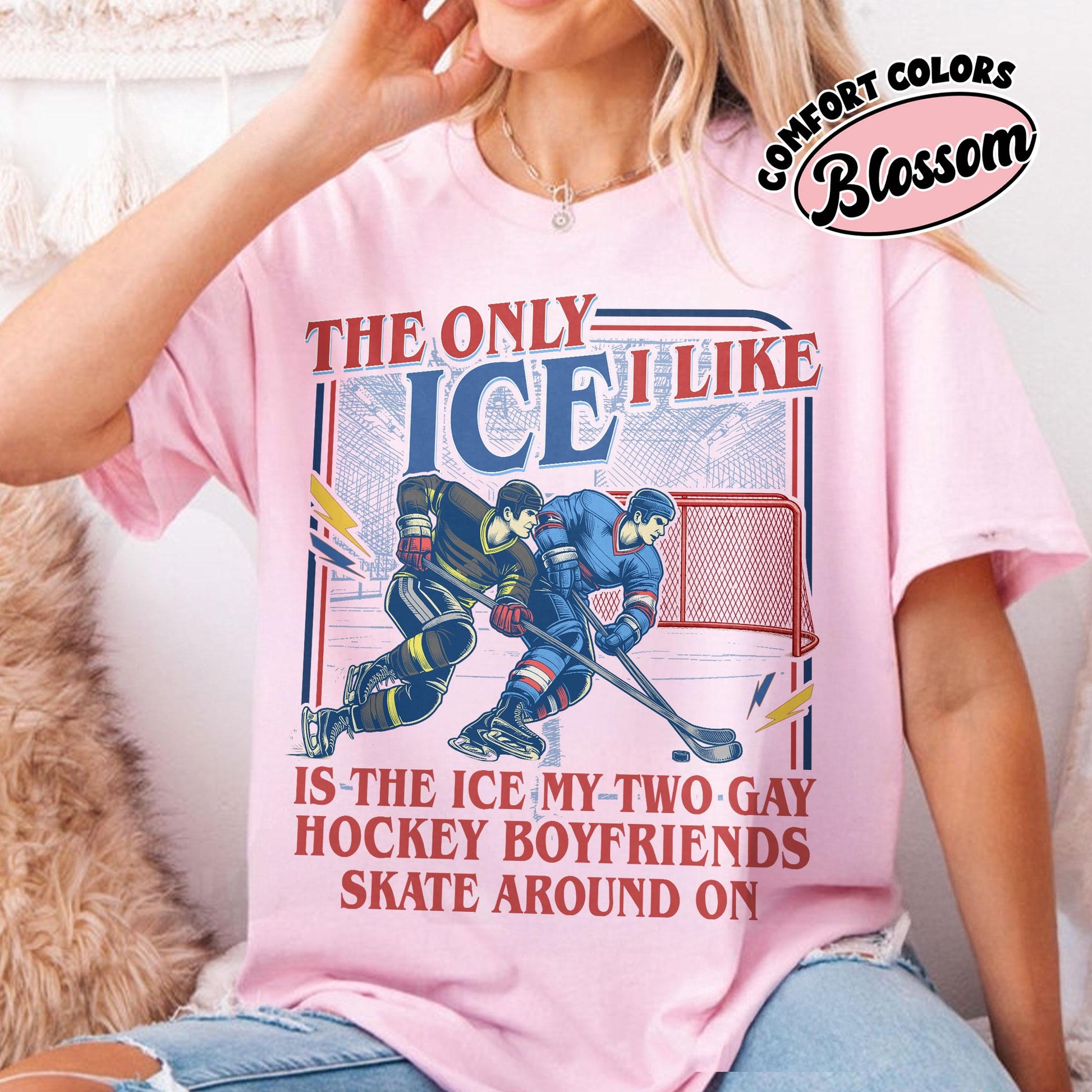 Hockey Rivalry Romance Graphic Tee – Funny Ice Rink Fan Shirt