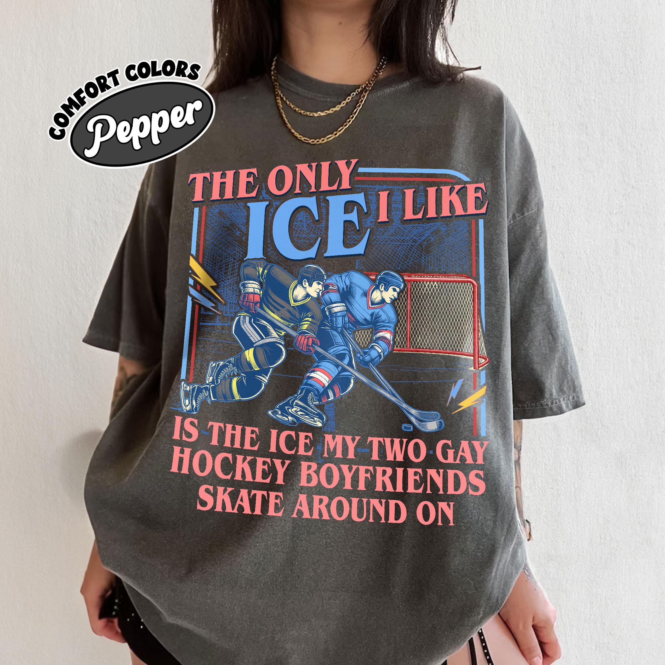Hockey Rivalry Romance Graphic Tee – Funny Ice Rink Fan Shirt