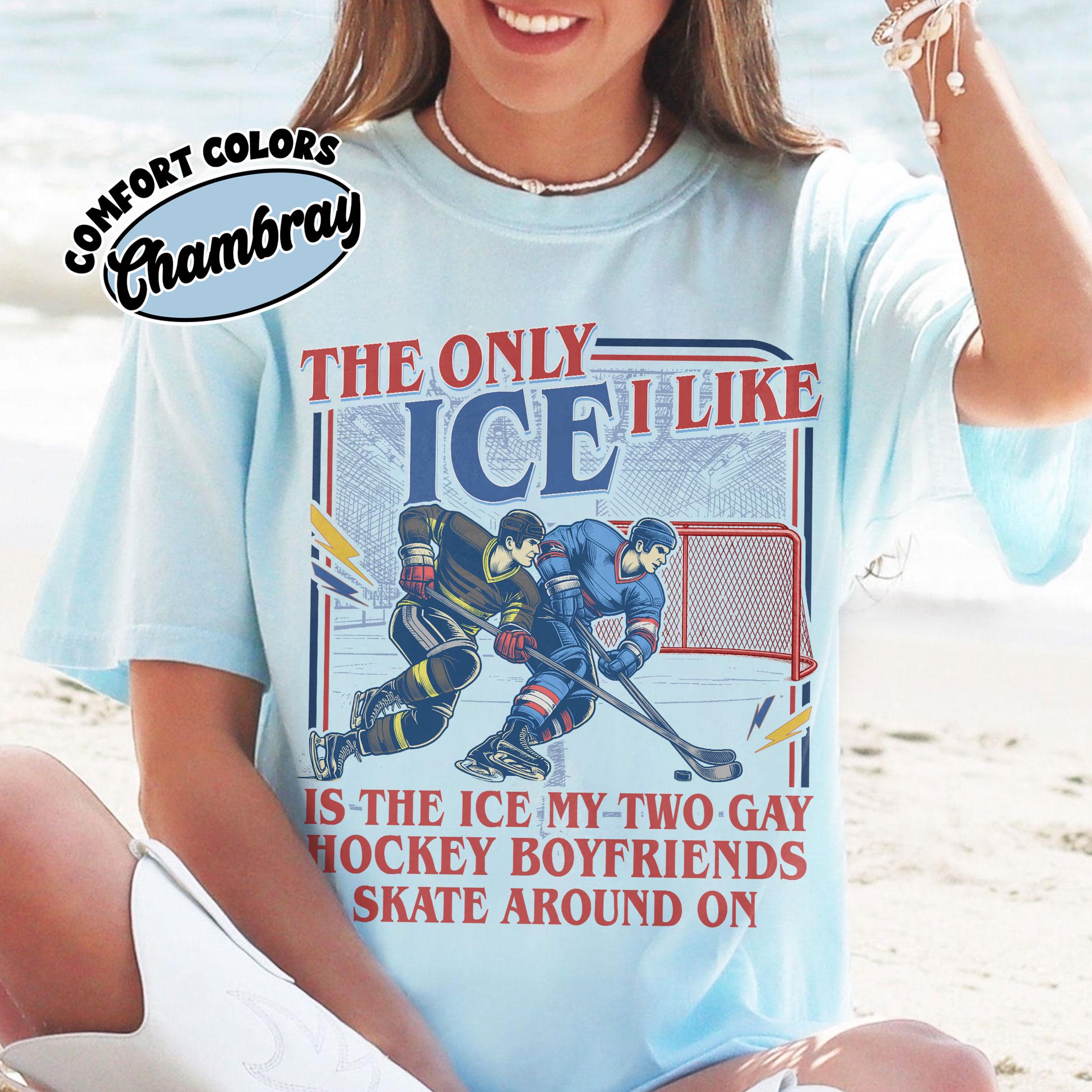 Hockey Rivalry Romance Graphic Tee – Funny Ice Rink Fan Shirt