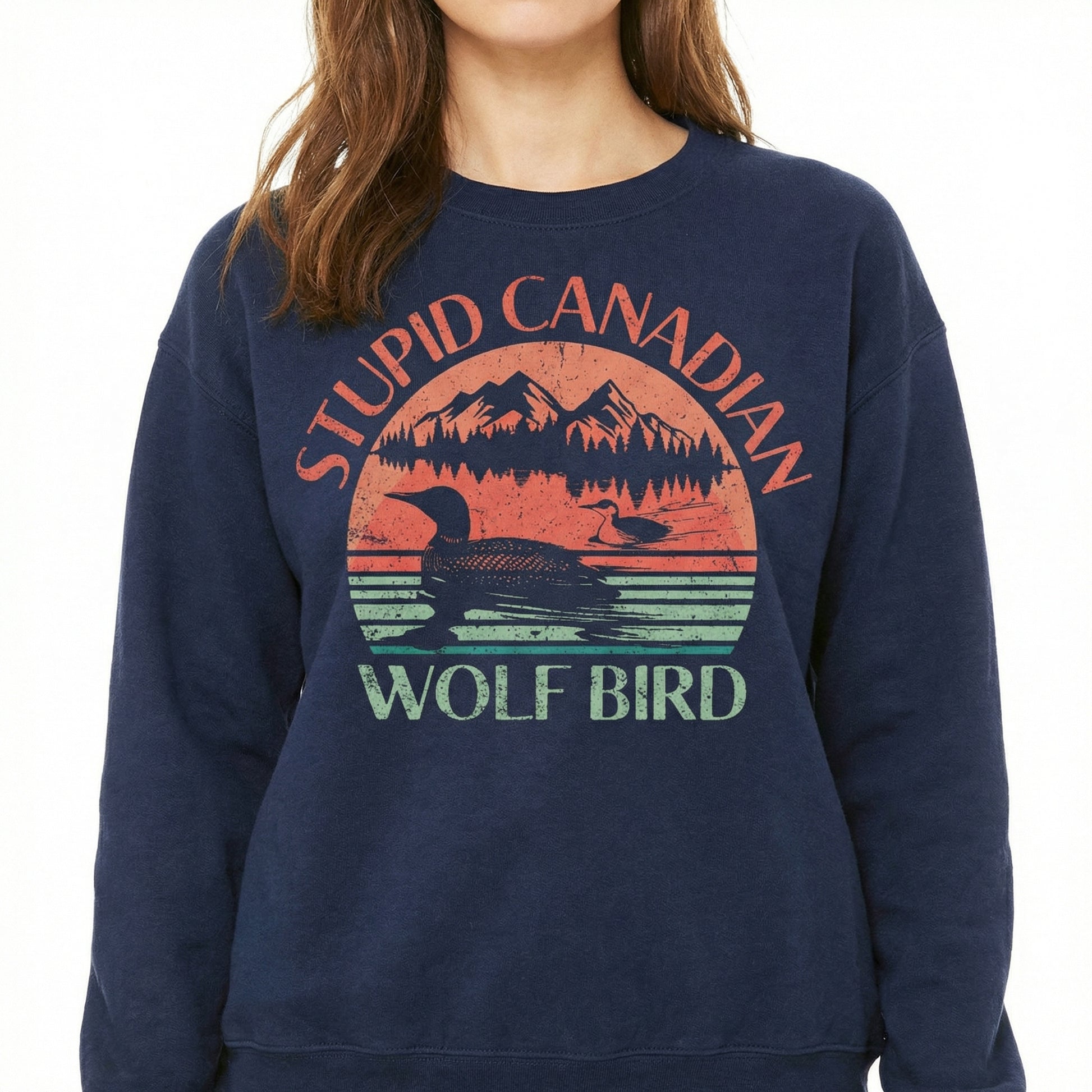 Hockey Romance Heated But Devote Inspired Graphic Tee – Canadian Humor Wolf Bird Shirt