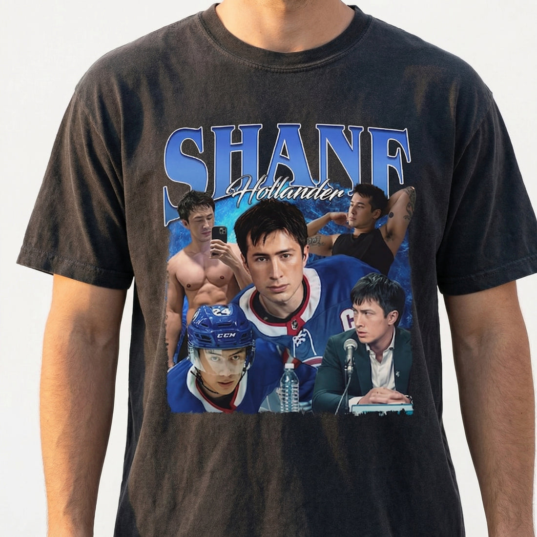 Hockey Shane Heated Rivalry Romance Heartthrob Graphic T-Shirt - Vintage Sports Aesthetic Tee