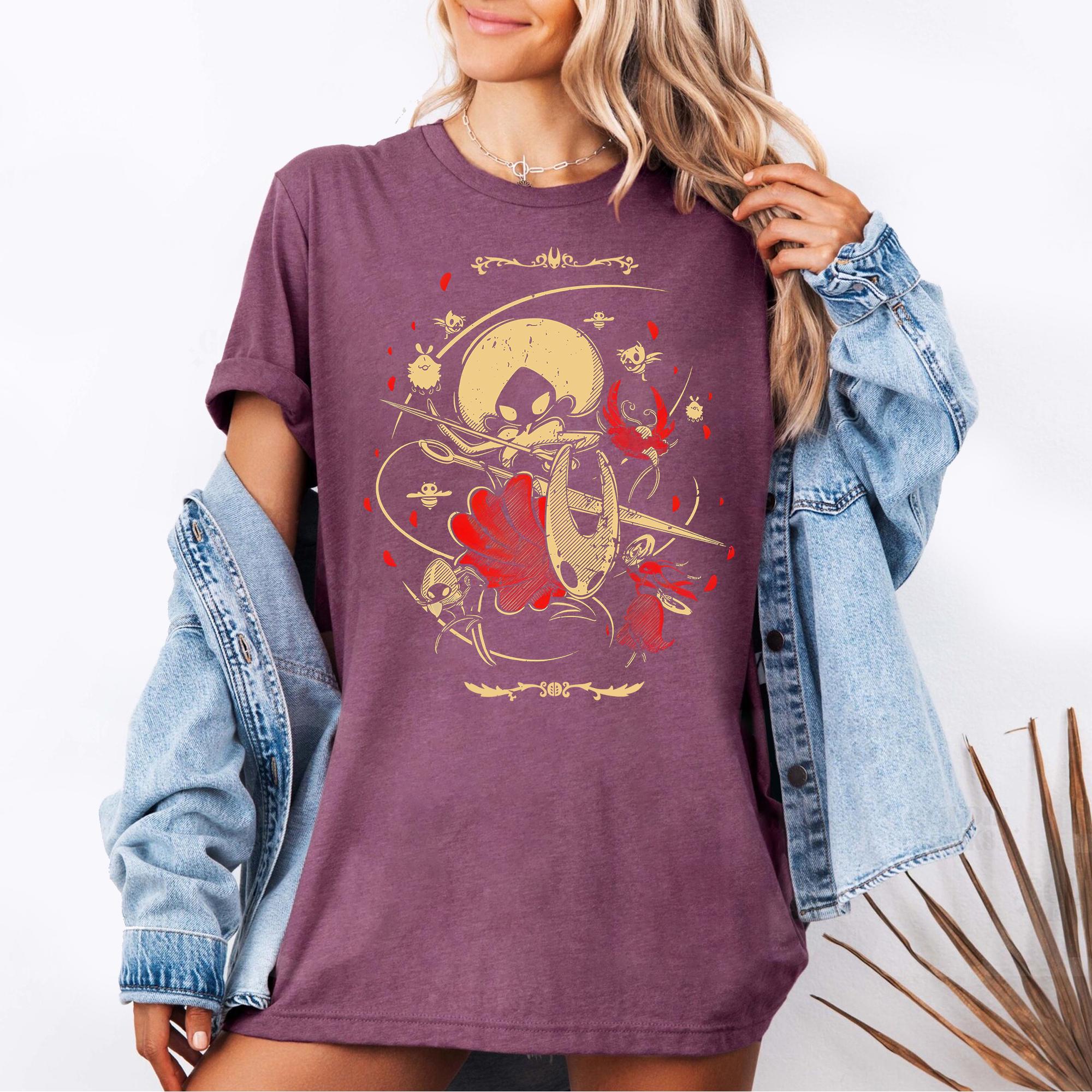 Hollow-Inspired Knight Silksong Shirt – Gothic Indie Game Graphic Tee