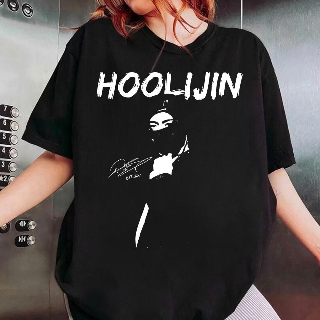 Hoolijin Meme Graphic T-Shirt – Funny Kpop Style Humor Tee