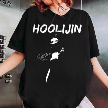 Hoolijin Meme Graphic T-Shirt – Funny Kpop Style Humor Tee