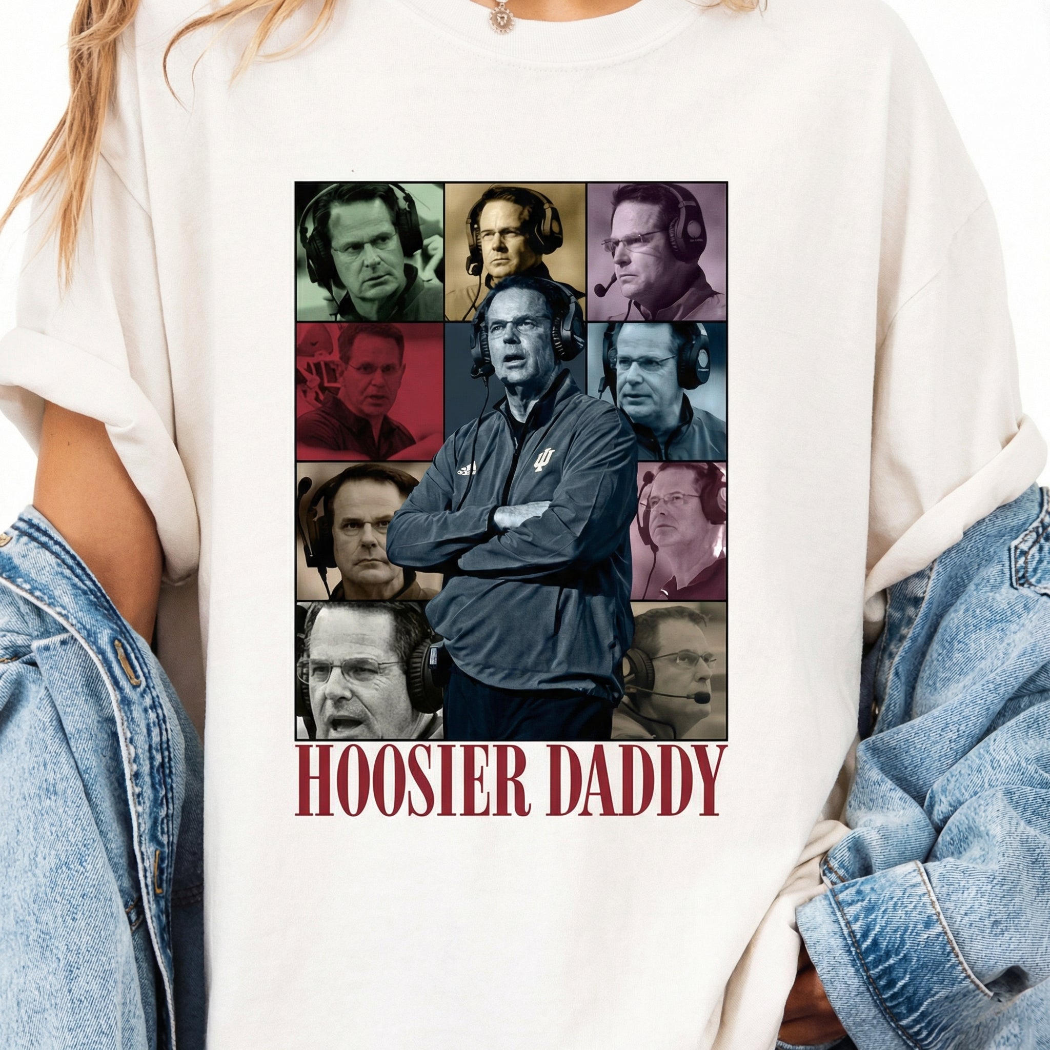 Hoosier Daddy Vintage Football Graphic T-Shirt – Indiana College Football Fan Tee