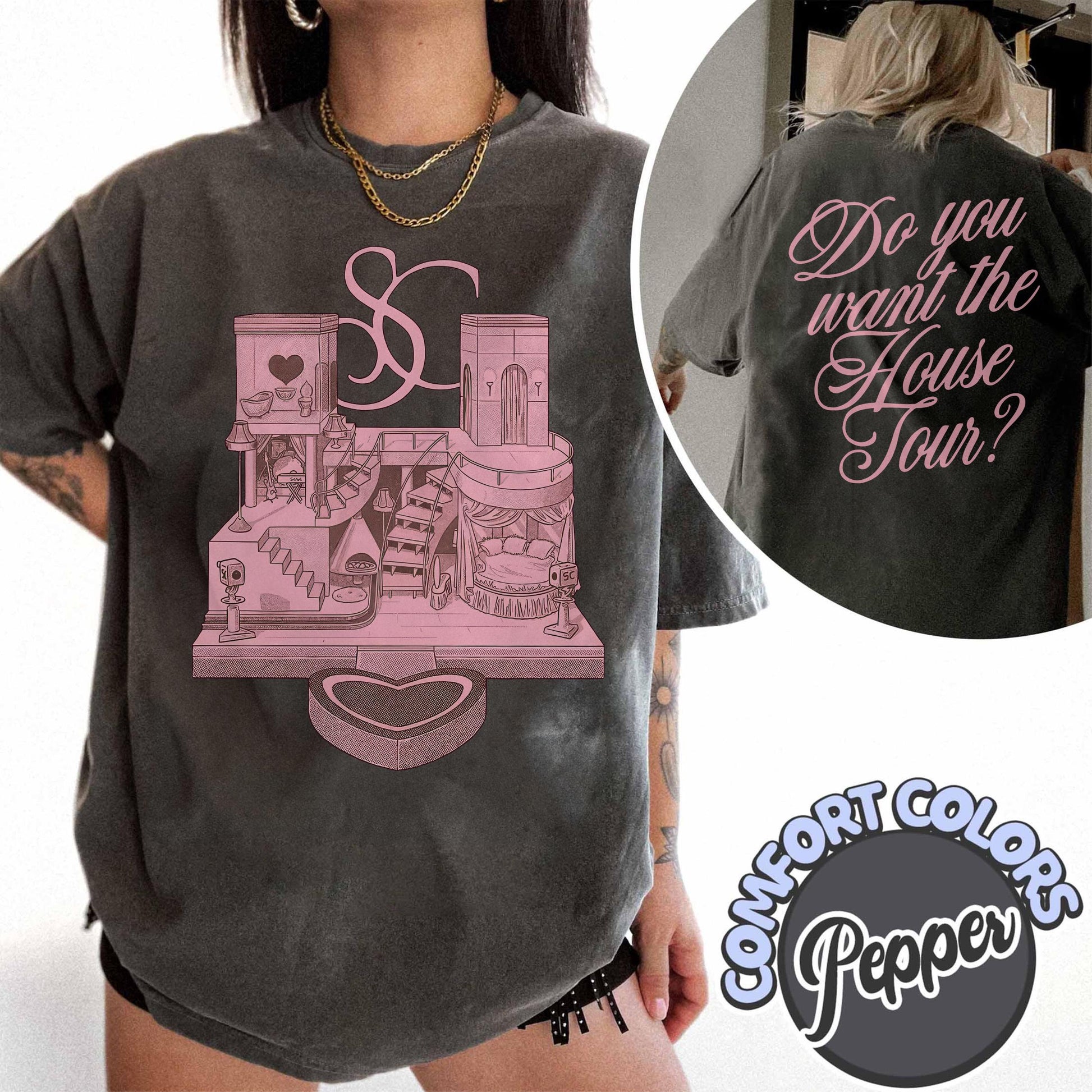 House Tour T-Shirt – Aesthetic Fandom Oversized Double-Sided Fan Tee