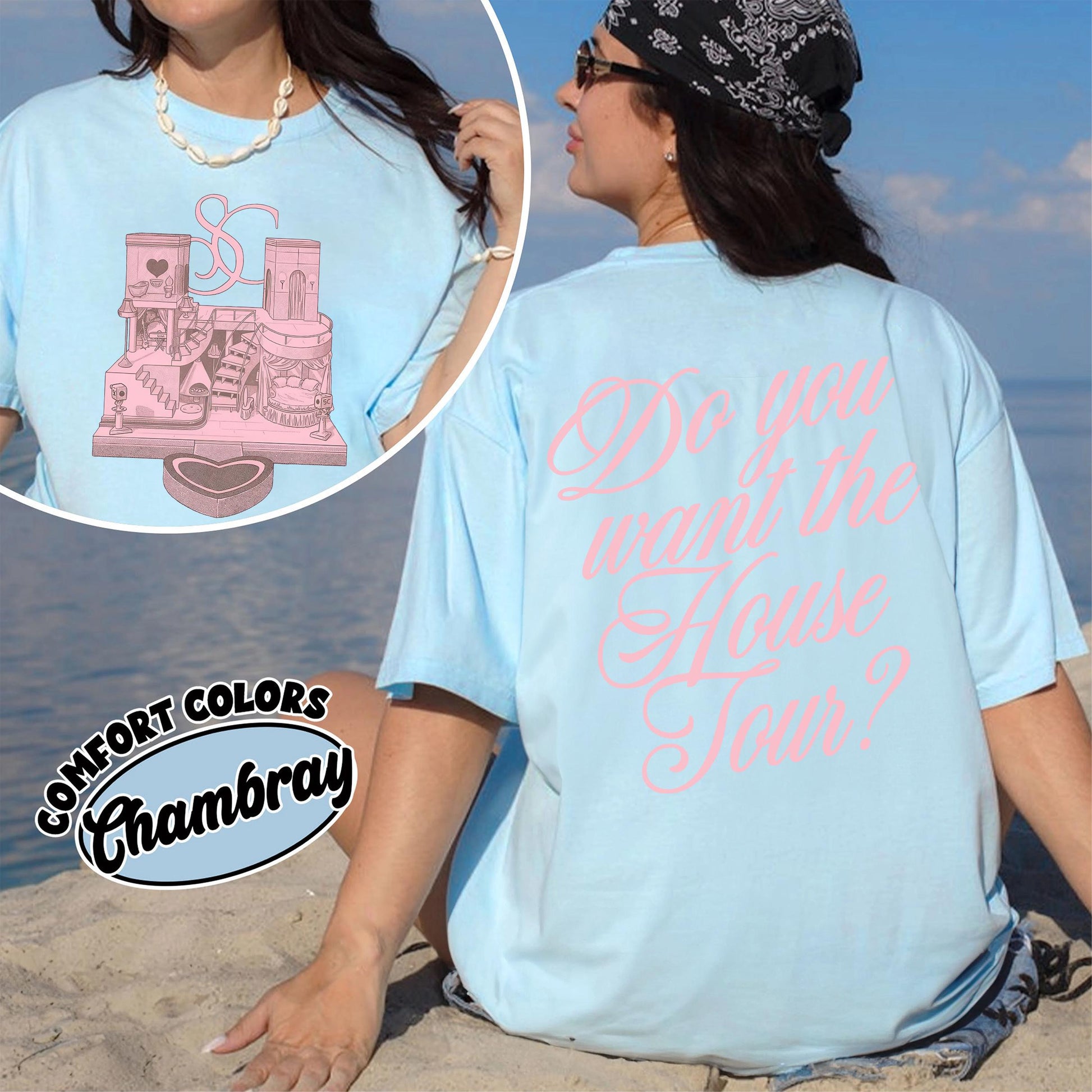 House Tour T-Shirt – Aesthetic Fandom Oversized Double-Sided Fan Tee