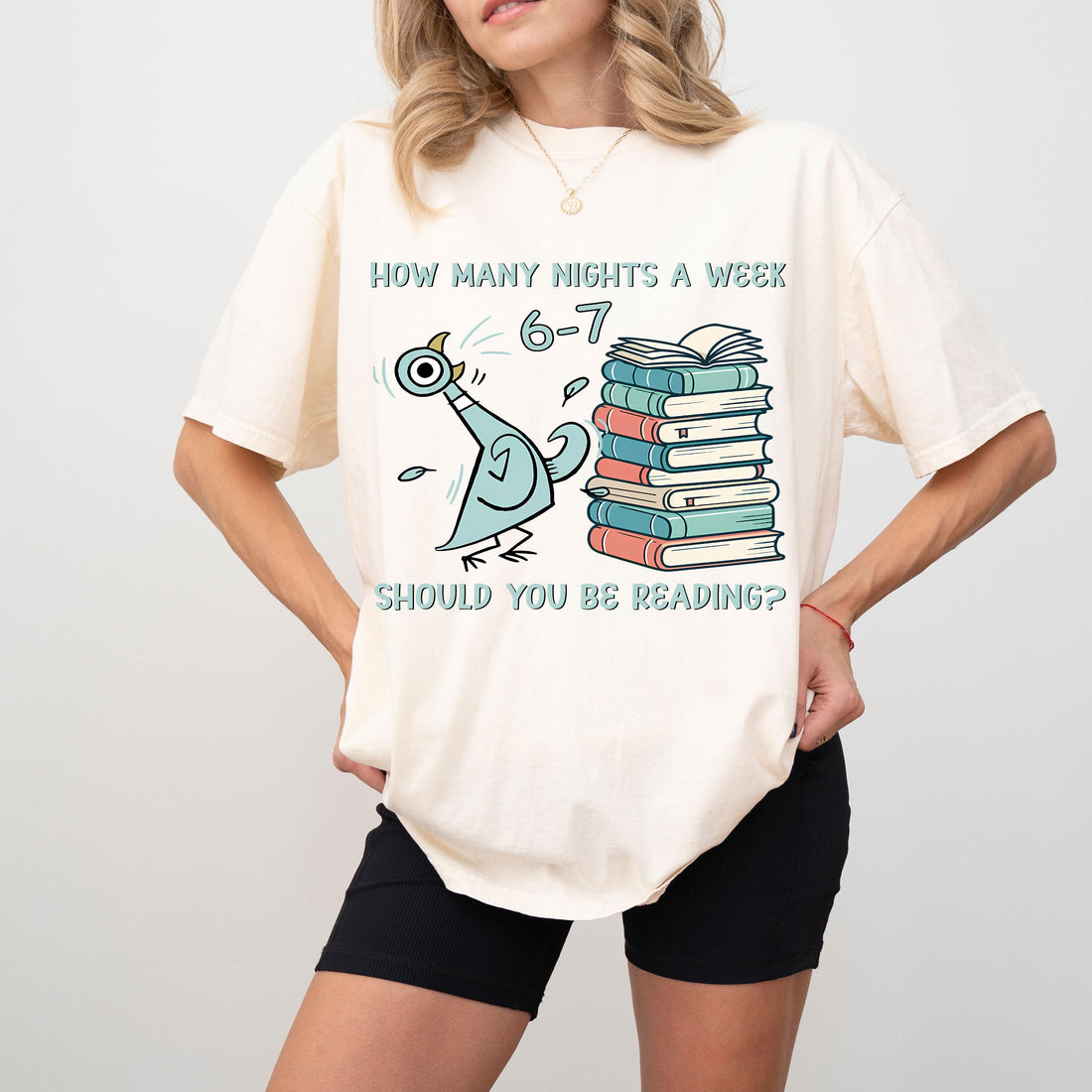 How Many Nights a Week Should You Be Reading Shirt – Funny Book Lover Tee, Reader Humor Graphic