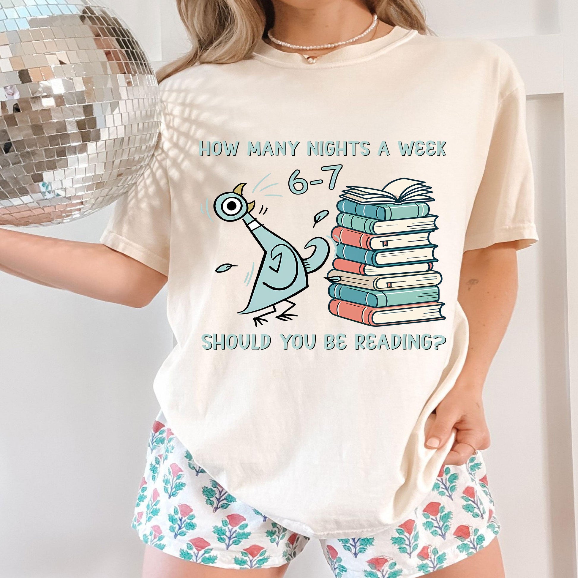 How Many Nights a Week Should You Be Reading Shirt – Funny Book Lover Tee, Reader Humor Graphic