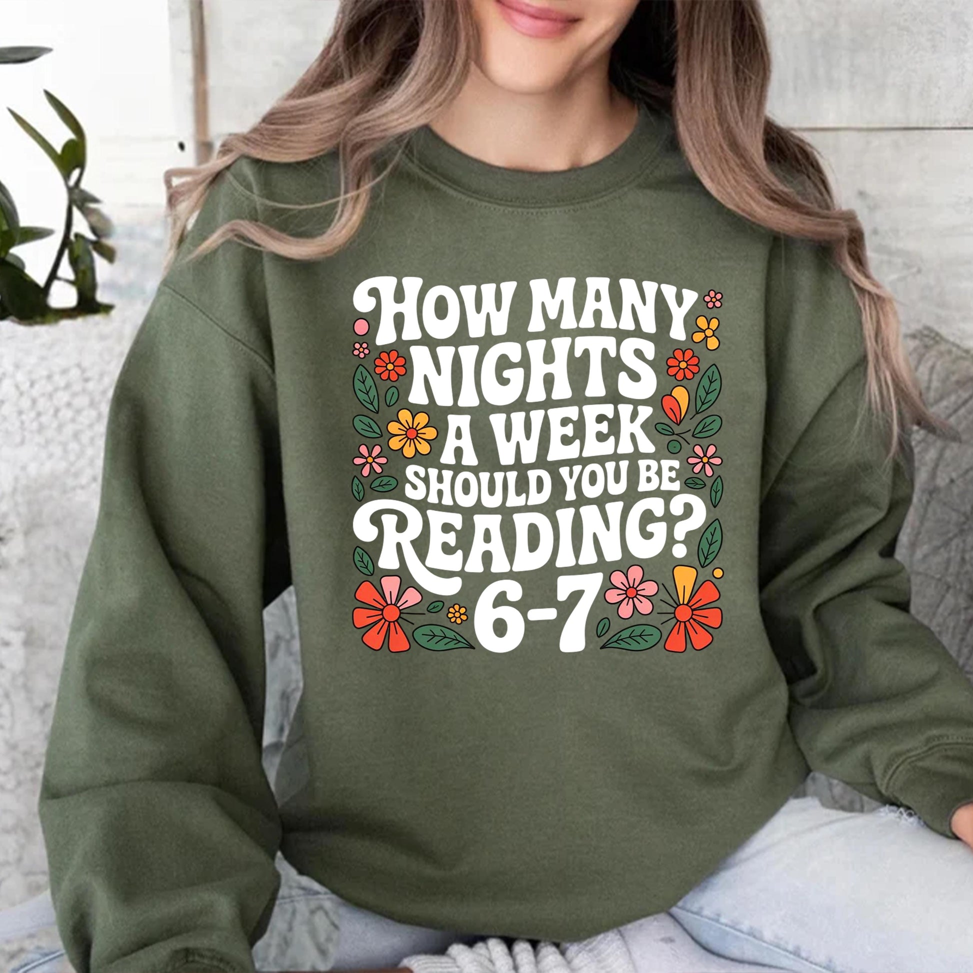 How Many Nights a Week Should You Be Reading 6 7 Shirt – Children’s Books Teacher Meme Tee