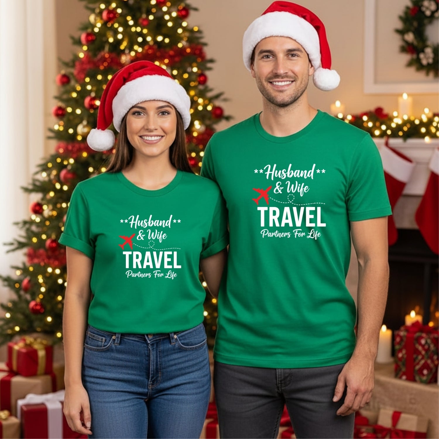 Husband and Wife Travel Parters For Life Matching T-Shirts For Couples