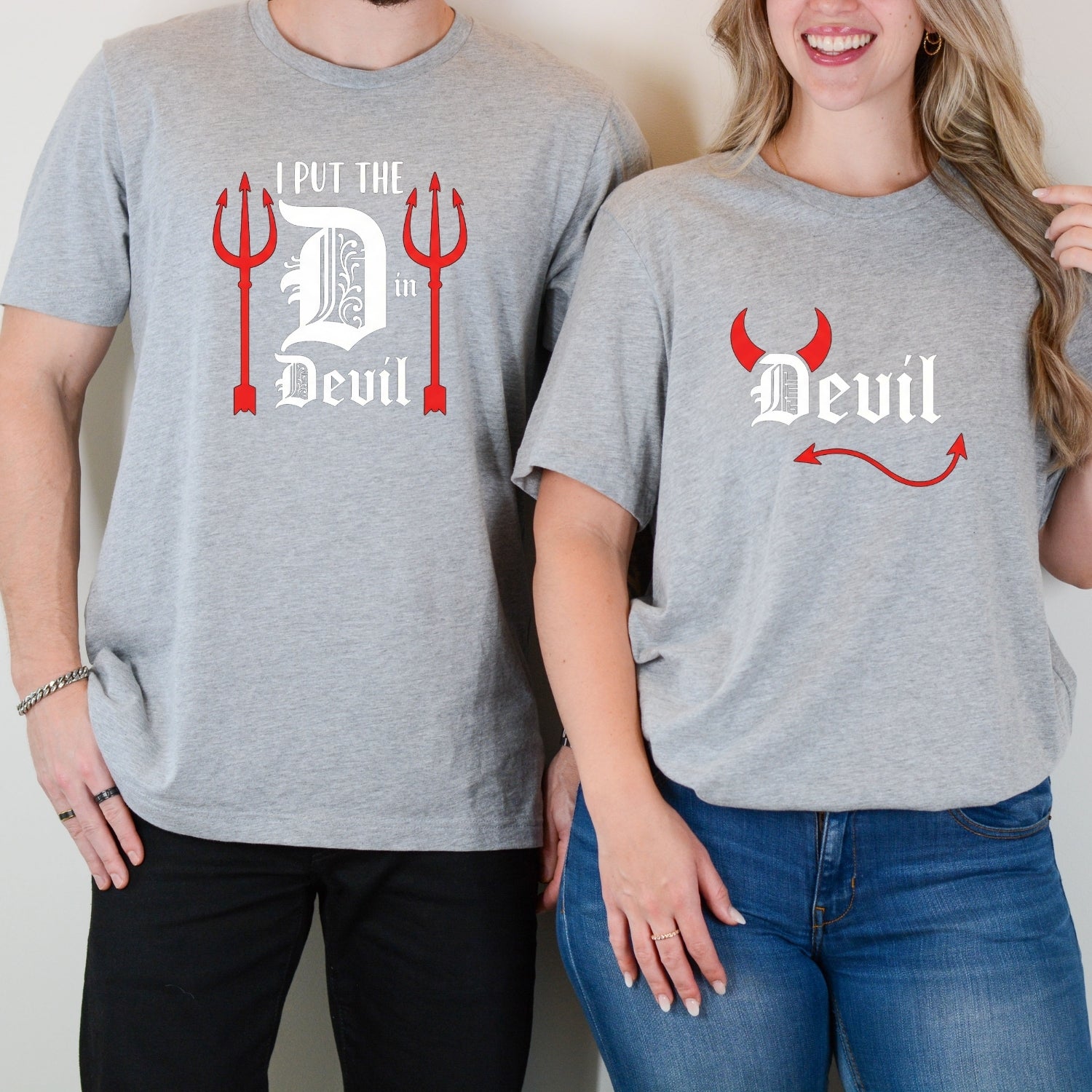 I Put The D in Devil Funny Matching T-Shirts For Couples