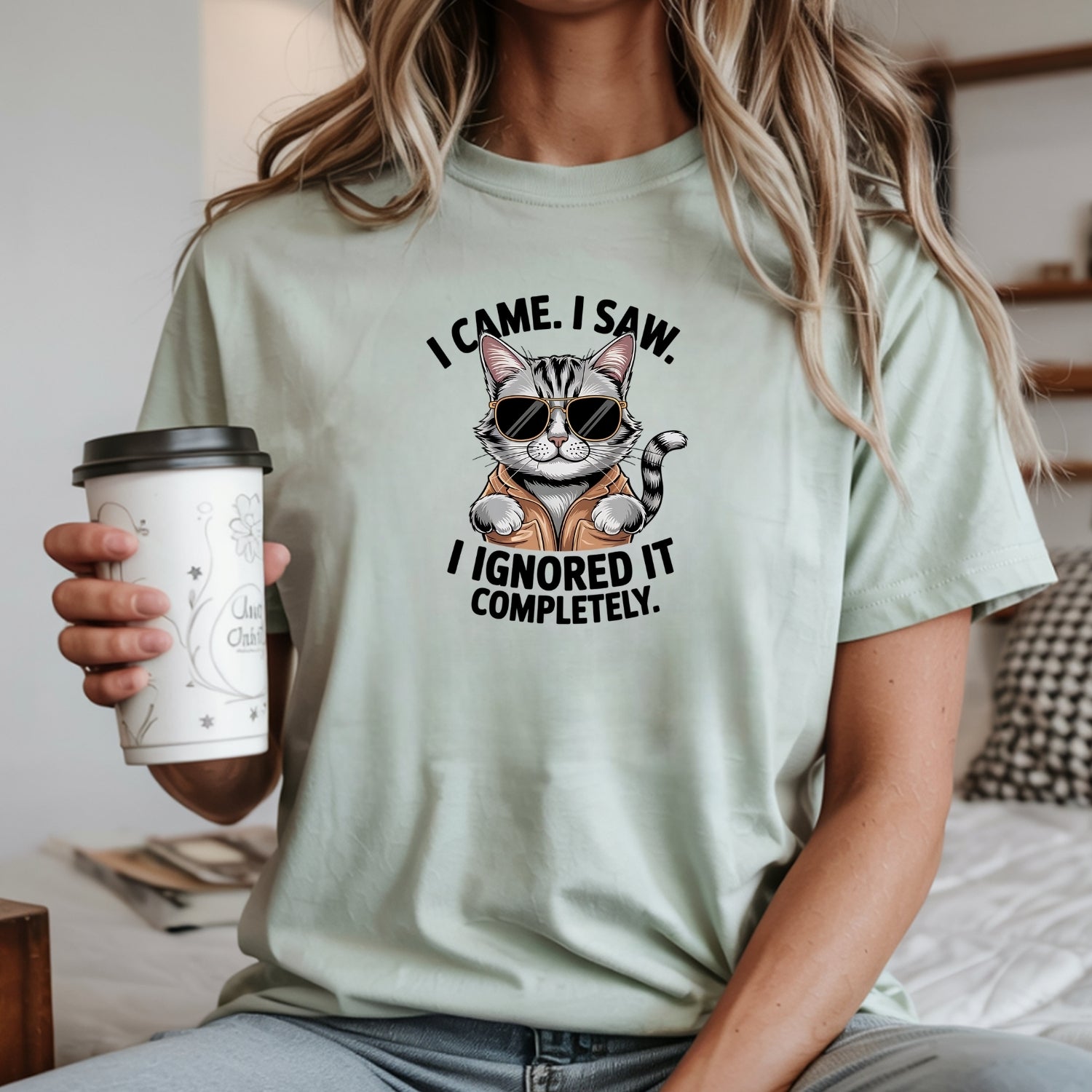 I Came I Saw T-Shirt - Funny Cat Sarcastic Graphic Tee