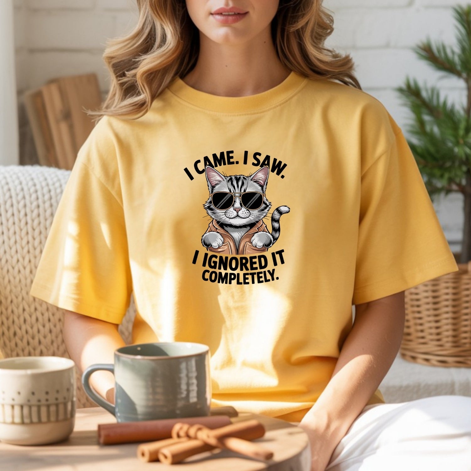I Came I Saw T-Shirt - Funny Cat Sarcastic Graphic Tee