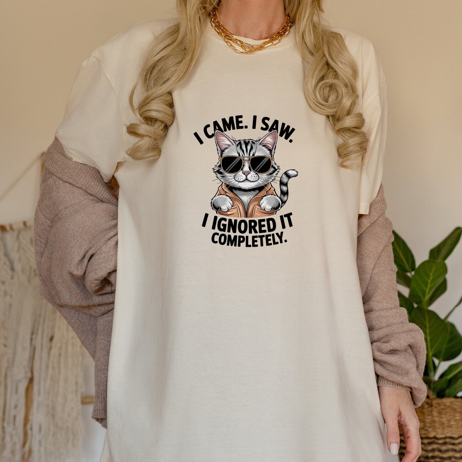 I Came I Saw T-Shirt - Funny Cat Sarcastic Graphic Tee