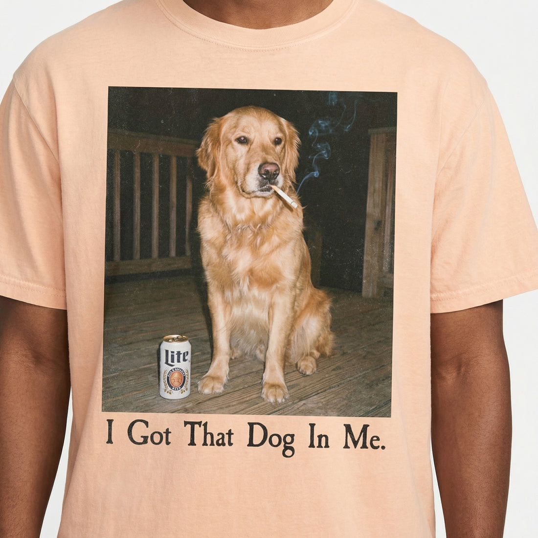 I Got That Dog In Me Graphic T-Shirt - Funny Golden Retriever Dog Meme Vintage Tee