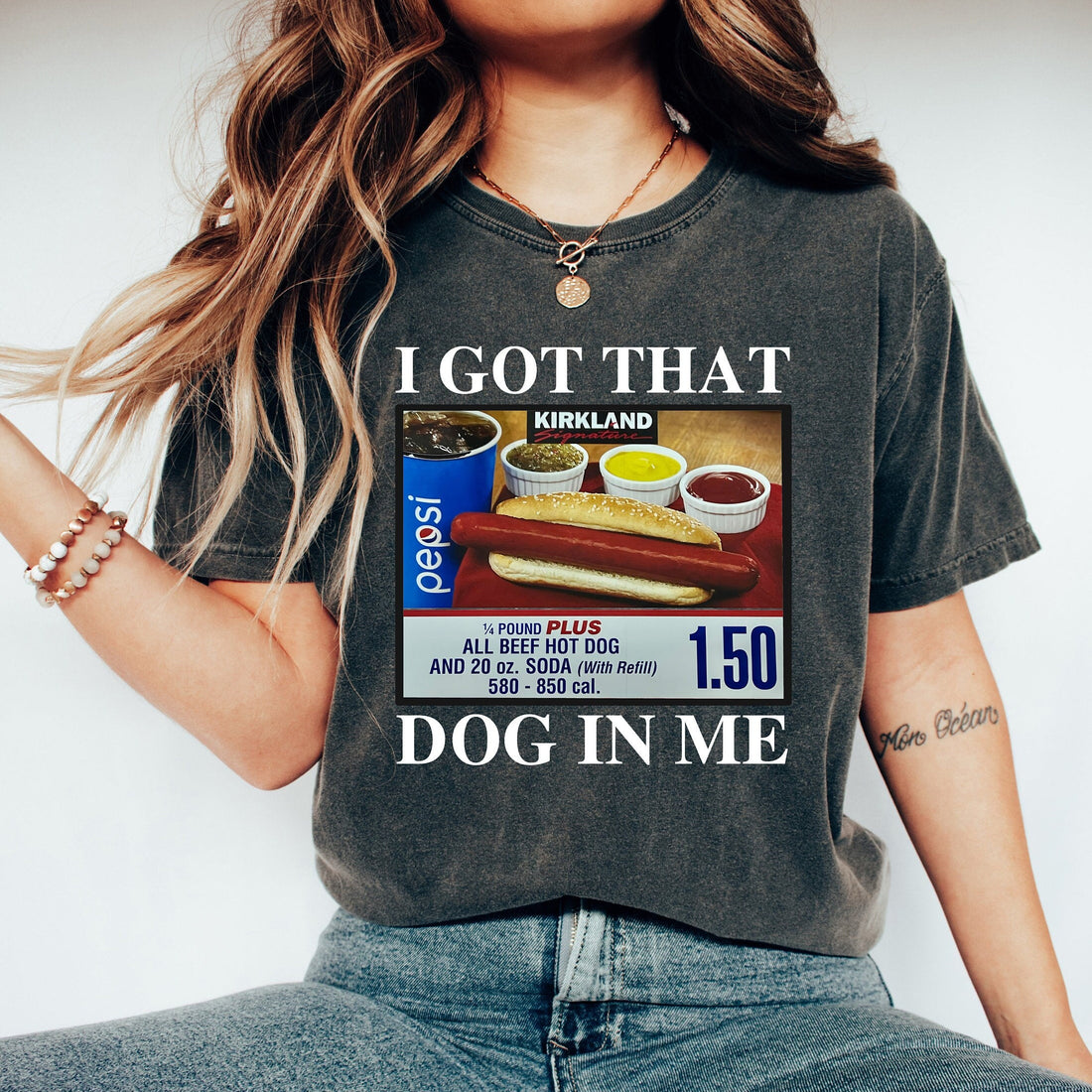 I Got That Dog in Me Unisex Crewneck – Keep 150 Dank Meme Sweatshirt, Funny Trendy Hot Dog Shirt