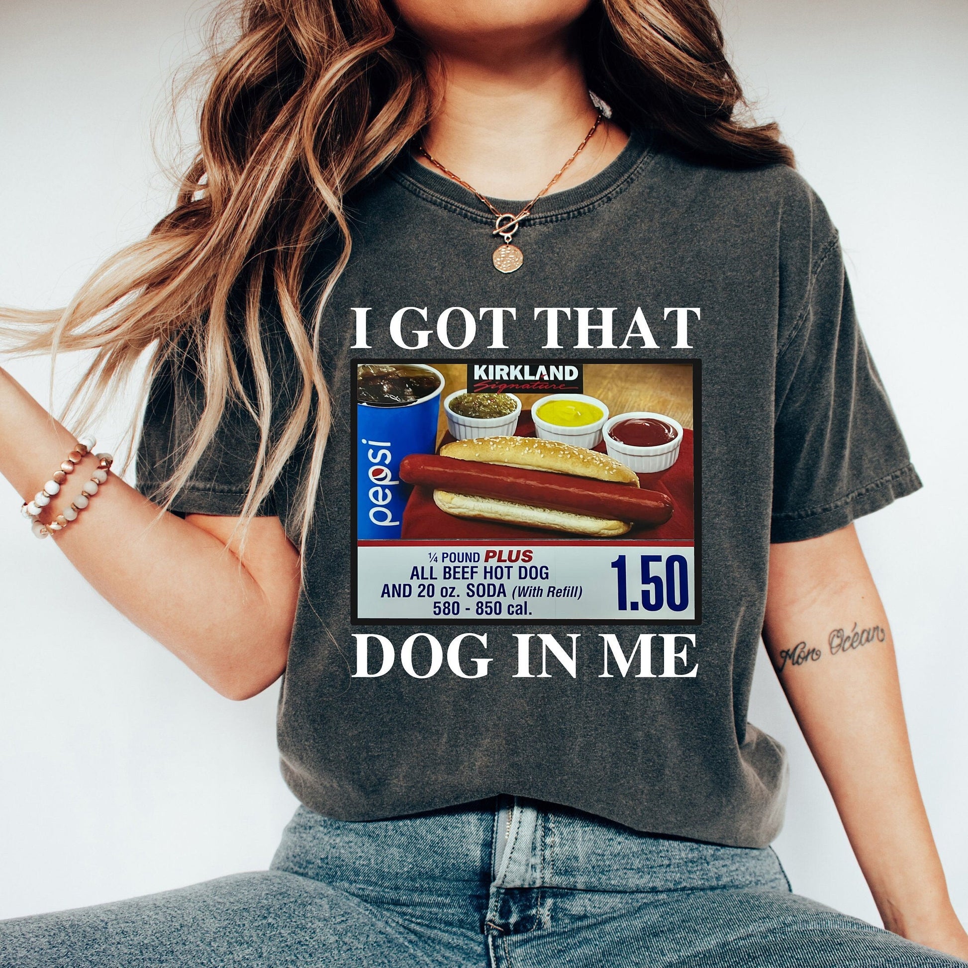 I Got That Dog in Me Unisex Crewneck – Keep 150 Dank Meme Sweatshirt, Funny Trendy Hot Dog Shirt