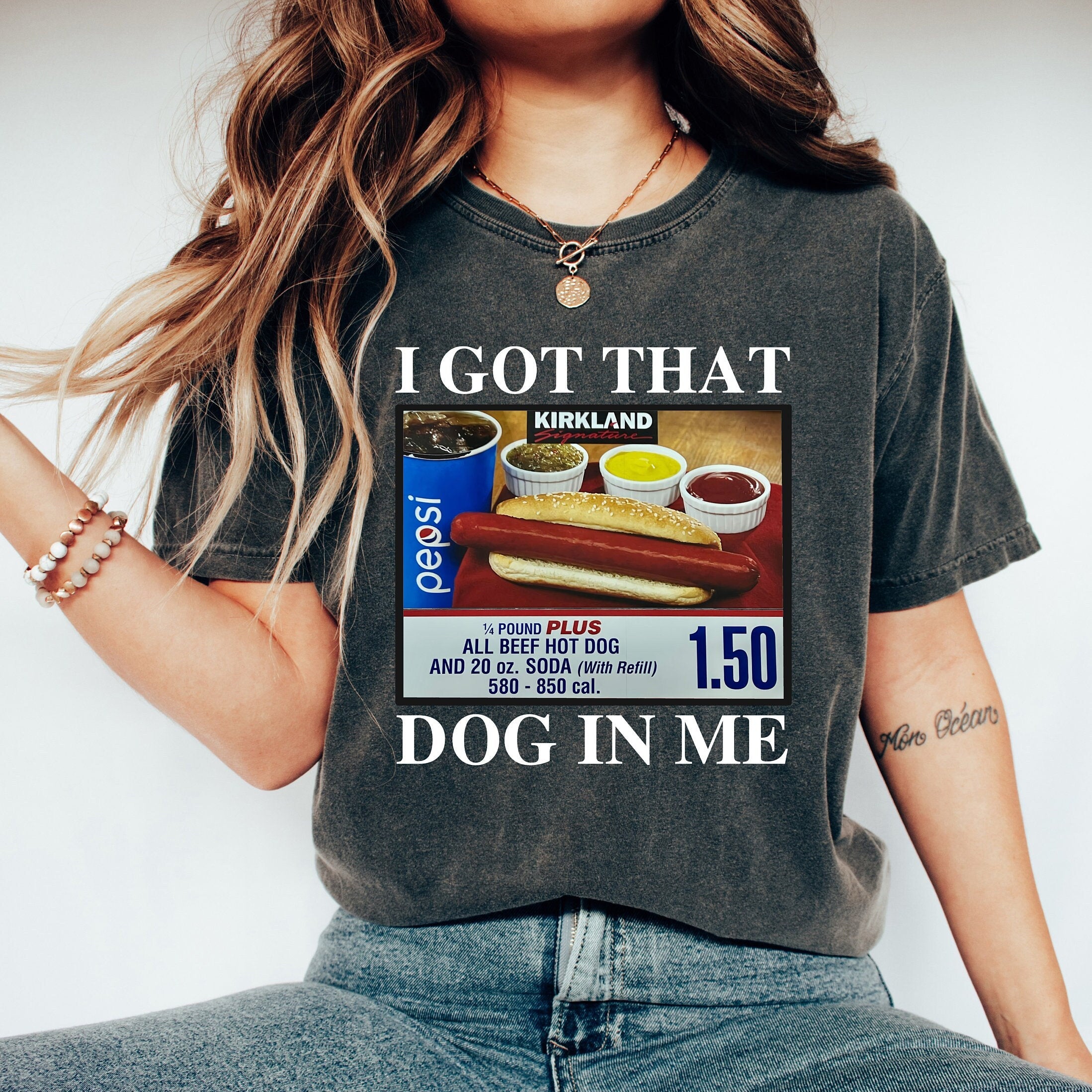 I Got That Dog in Me Unisex Crewneck – Keep 150 Dank Meme Sweatshirt, Funny Trendy Hot Dog Shirt