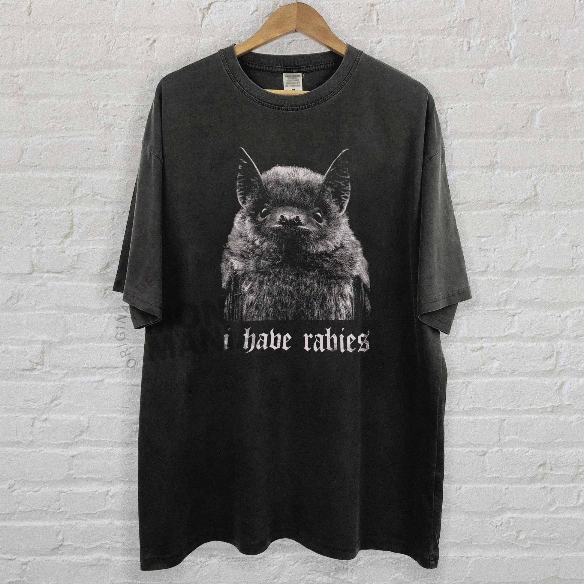 Grunge Bat Meme Graphic T-Shirt - Dark Humor Y2K Vintage Tee